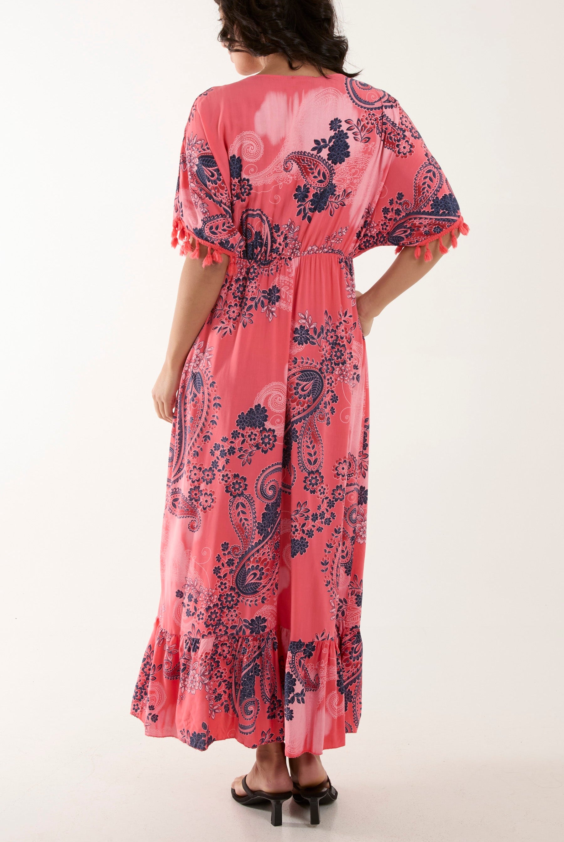 Tassel Paisley Print Maxi Dress Dresses WearAll