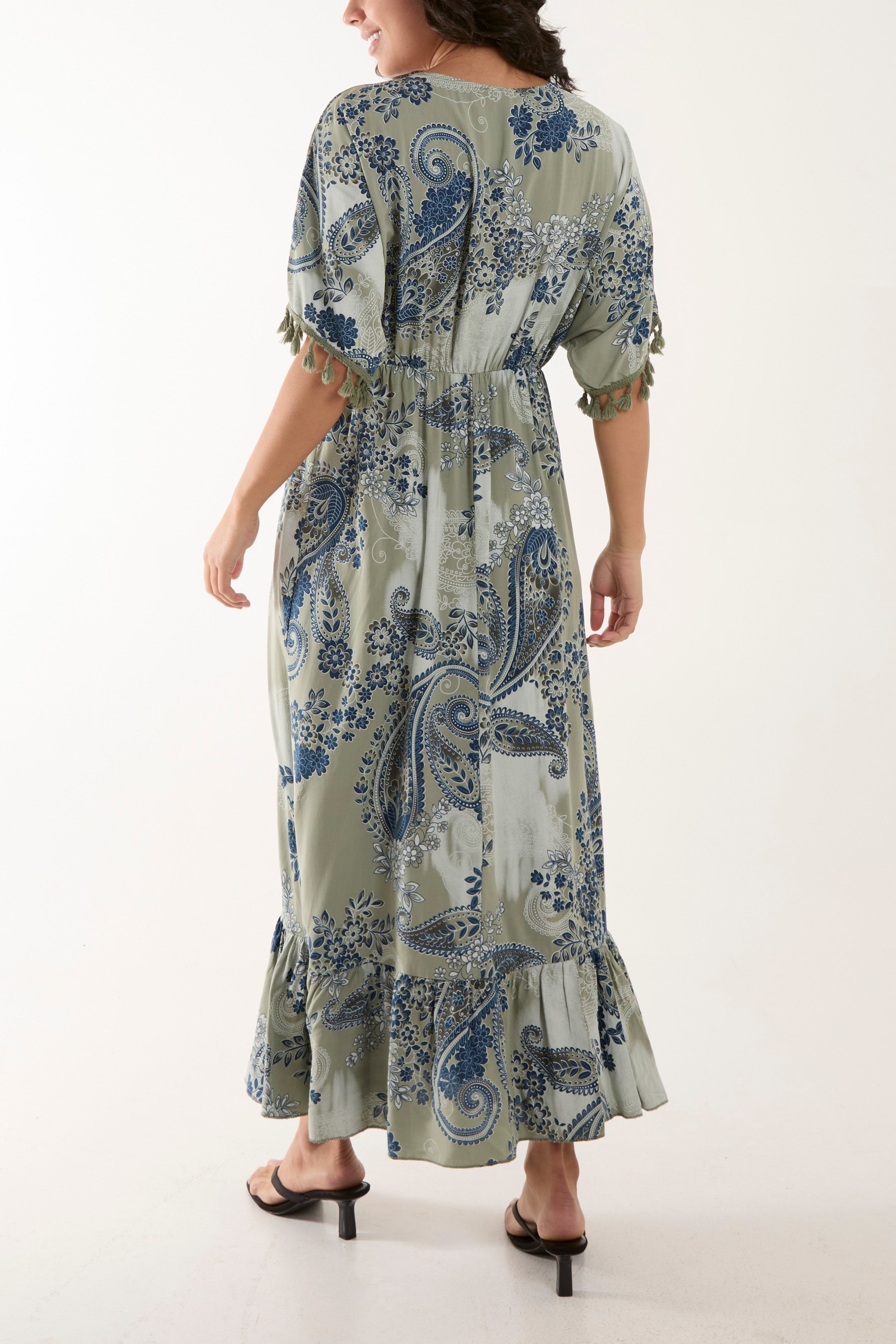 Tassel Paisley Print Maxi Dress Dresses WearAll