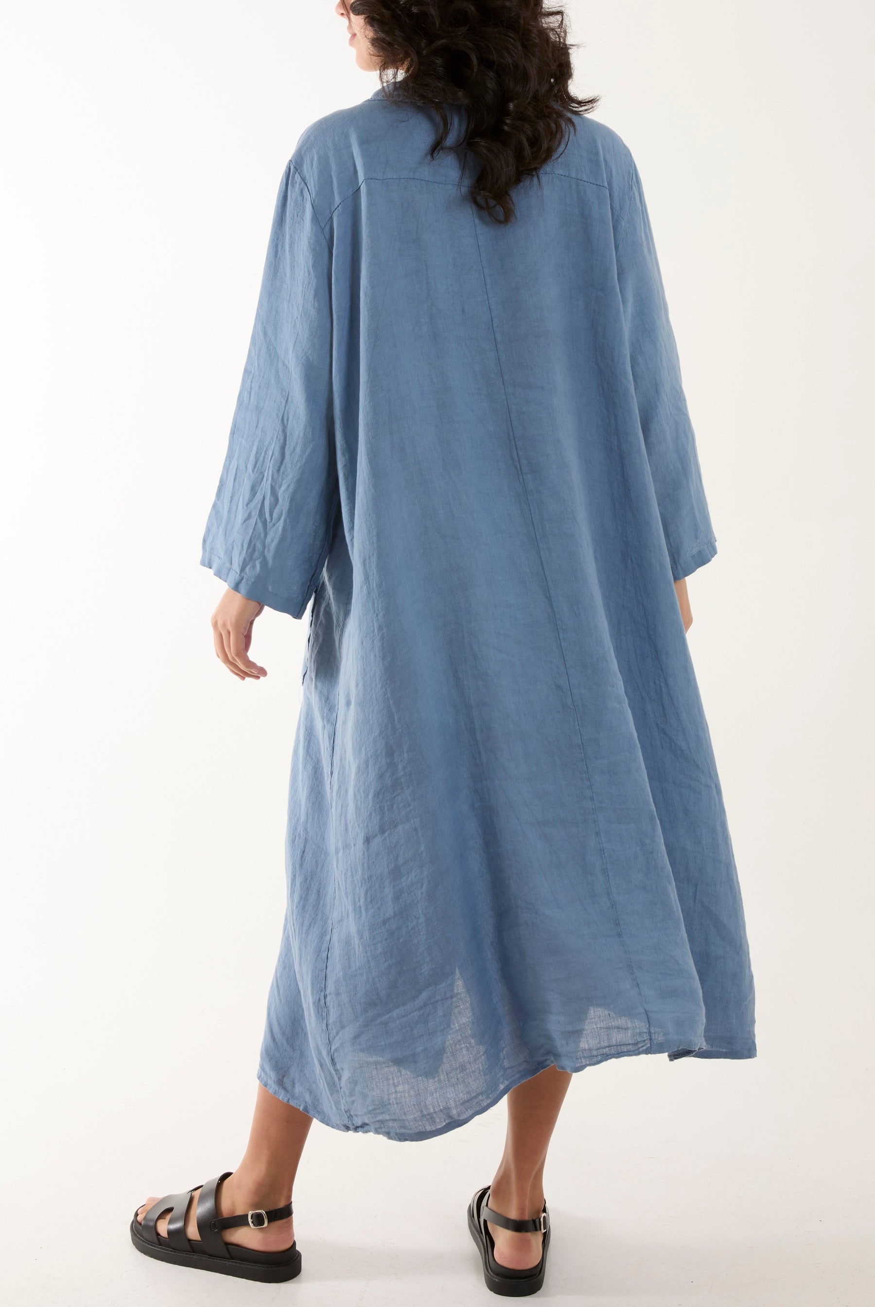 Oversized Button Through Pocket Shirt Dress Dresses WearAll