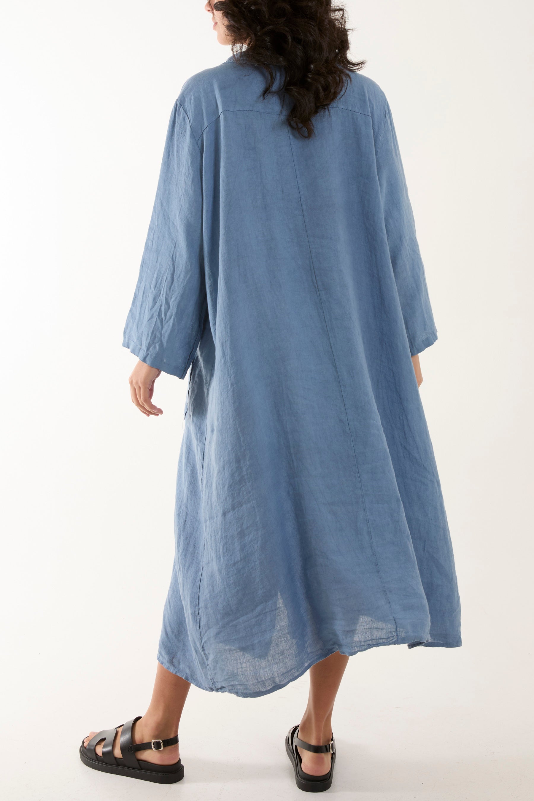 Oversized Button Through Pocket Shirt Dress Dresses WearAll