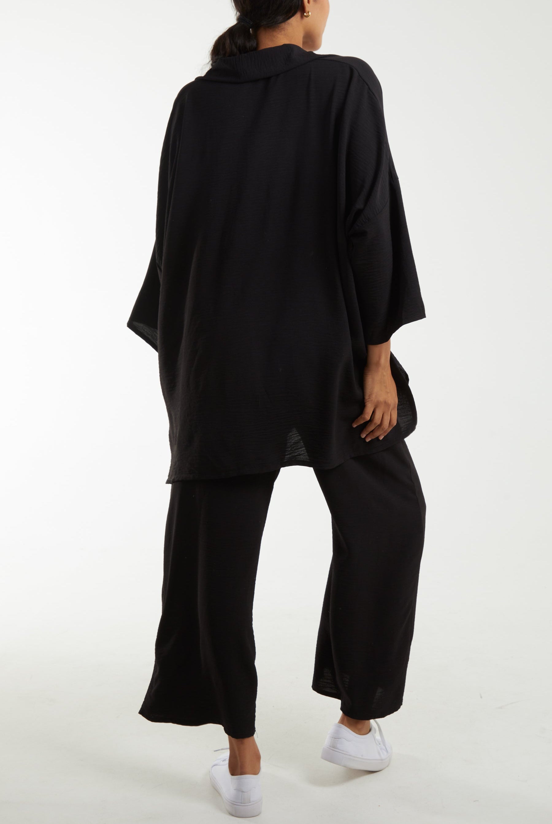 Long Sleeve Shirt & Culottes Co-Ord Set Co-Ords WearAll