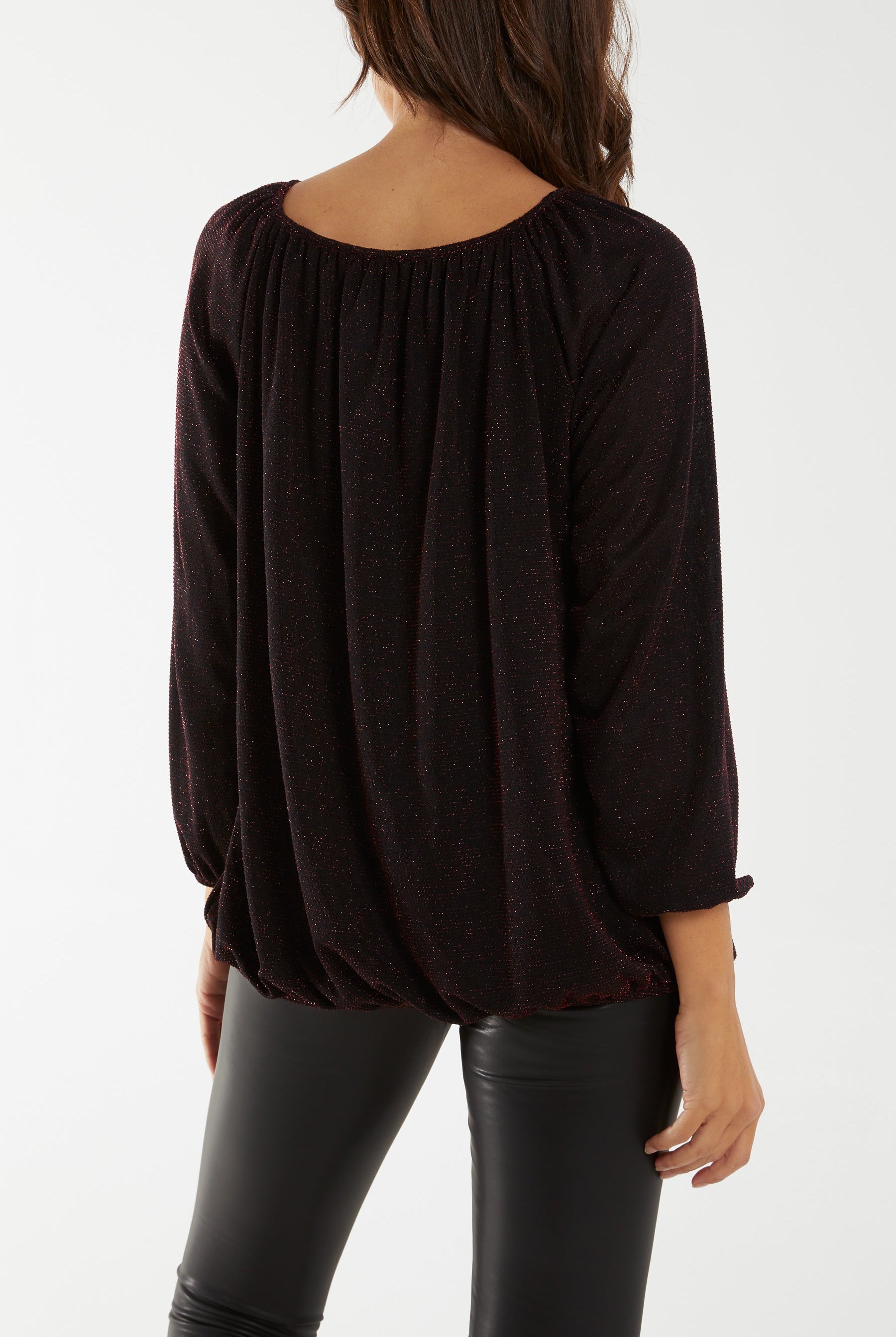 Glitter Bow Blouse Blouses WearAll