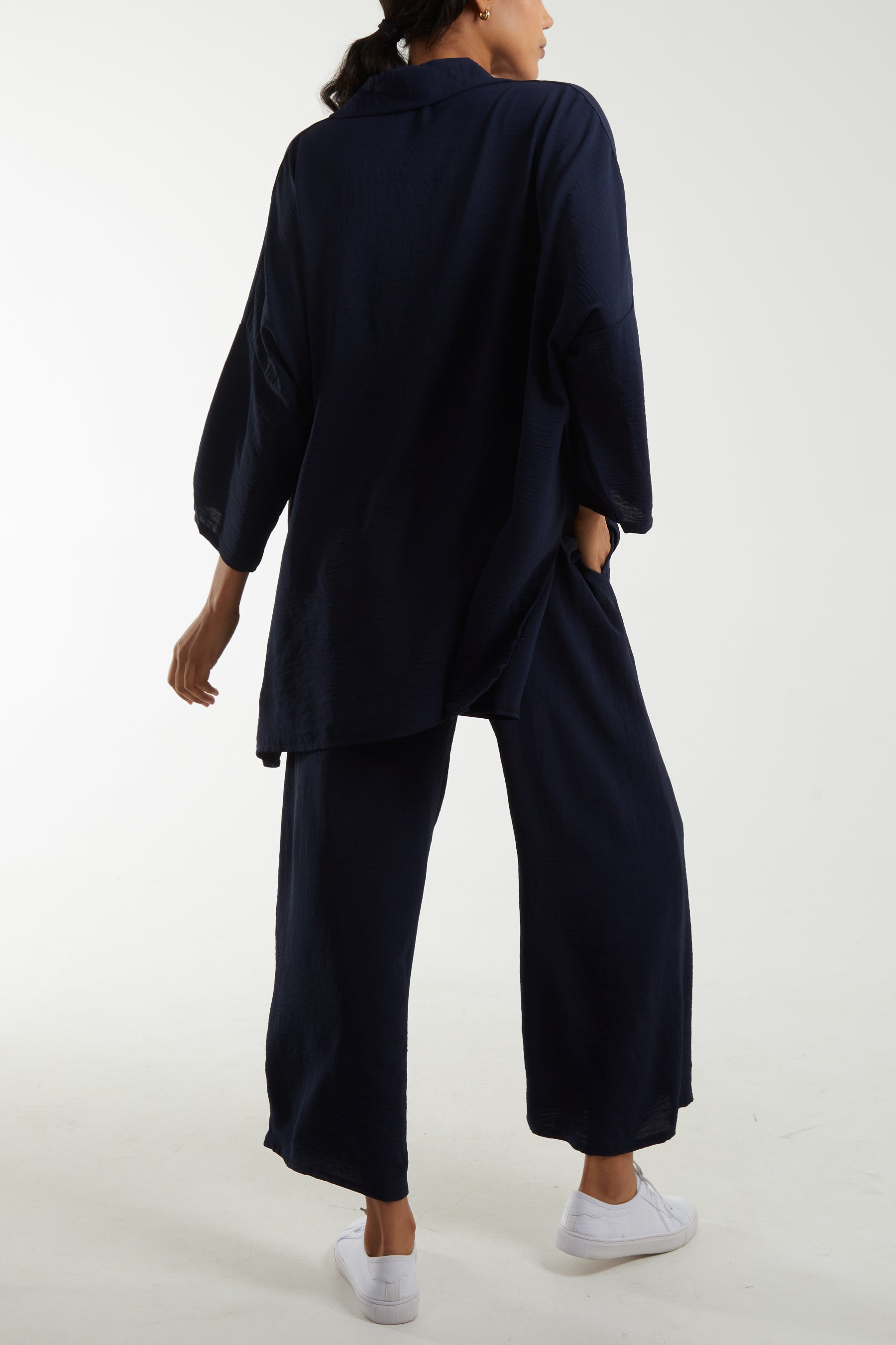 Long Sleeve Shirt & Culottes Co-Ord Set Co-Ords WearAll