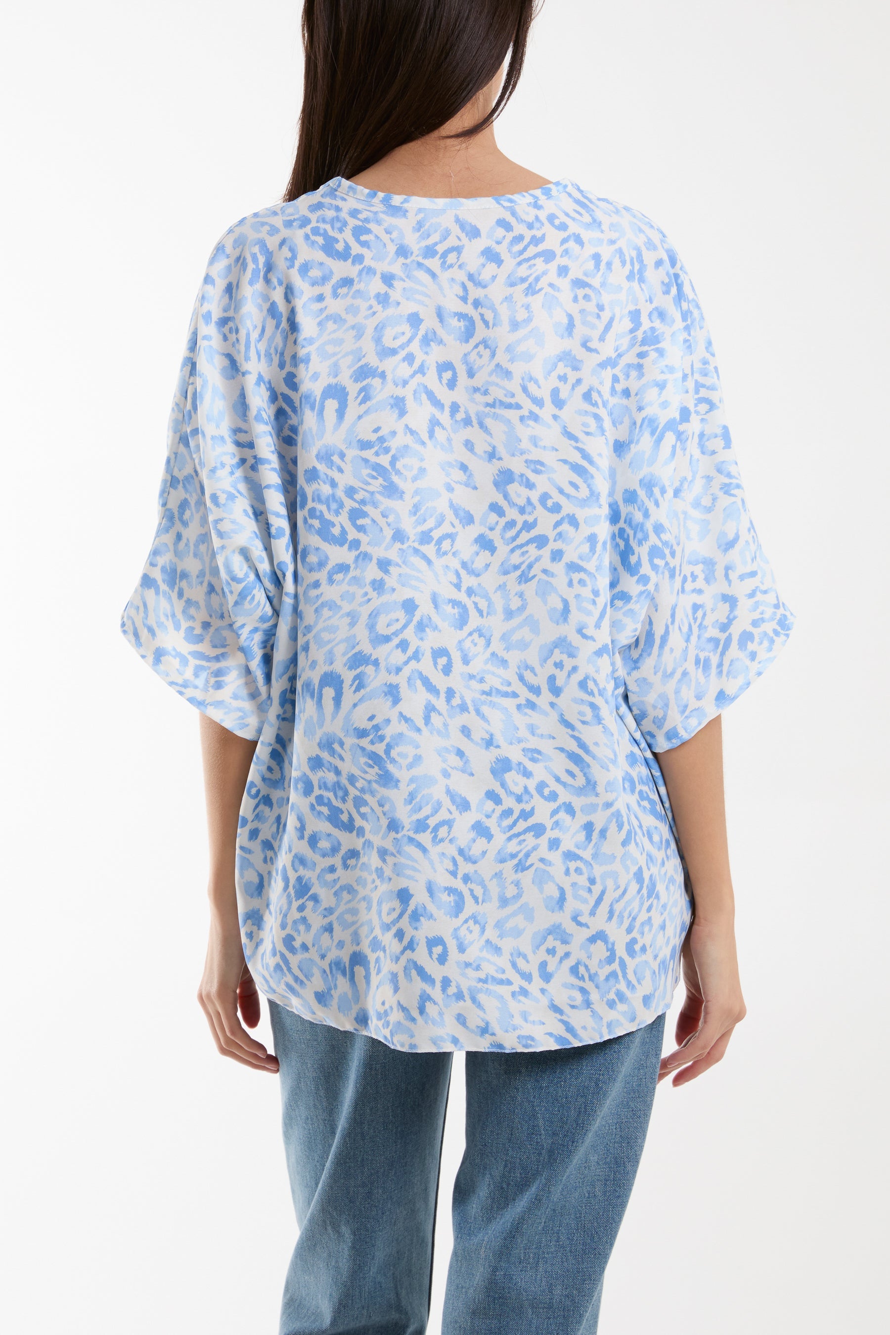 Knot Front Leopard Print Top Tops WearAll