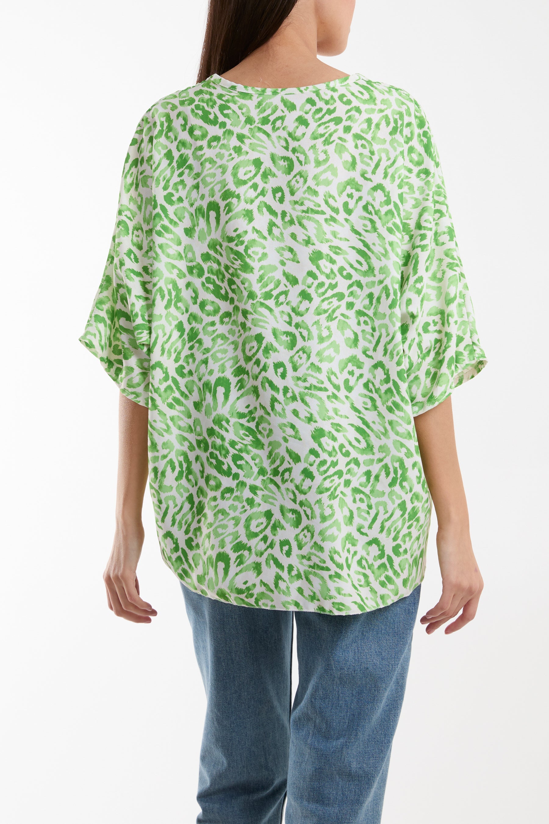 Knot Front Leopard Print Top Tops WearAll