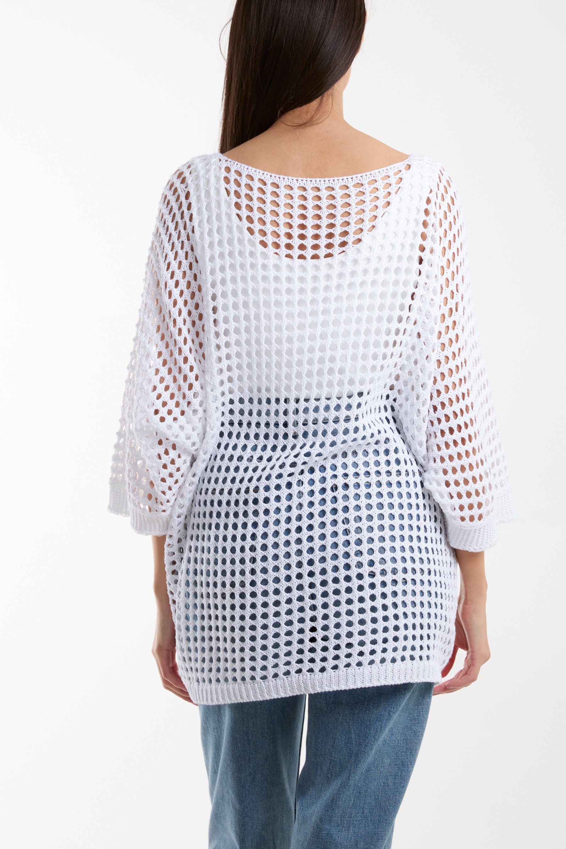 V-Neck Daisy Crochet Top Jumpers WearAll