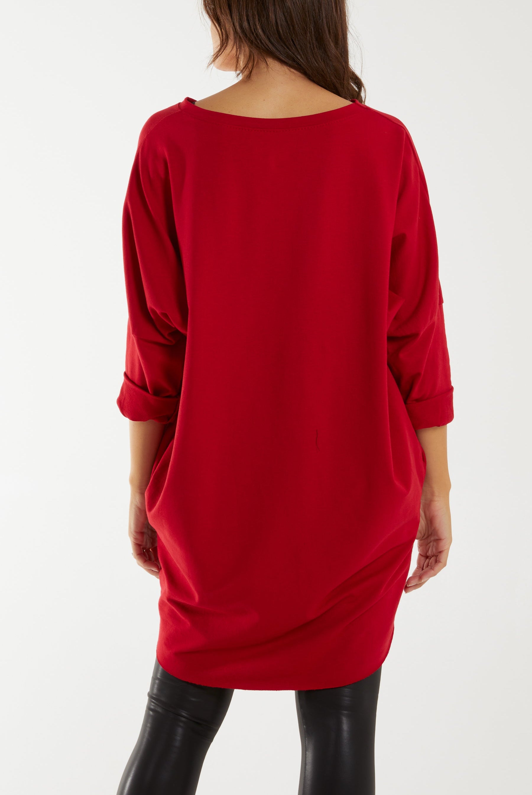 Sequin Glasses Pockets Sweatshirt Dress Dresses WearAll