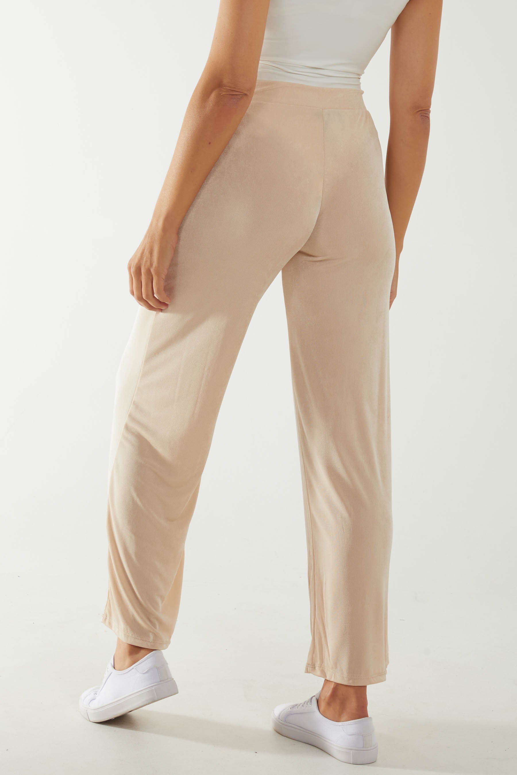 Wide Leg Acetate Trousers Trousers WearAll