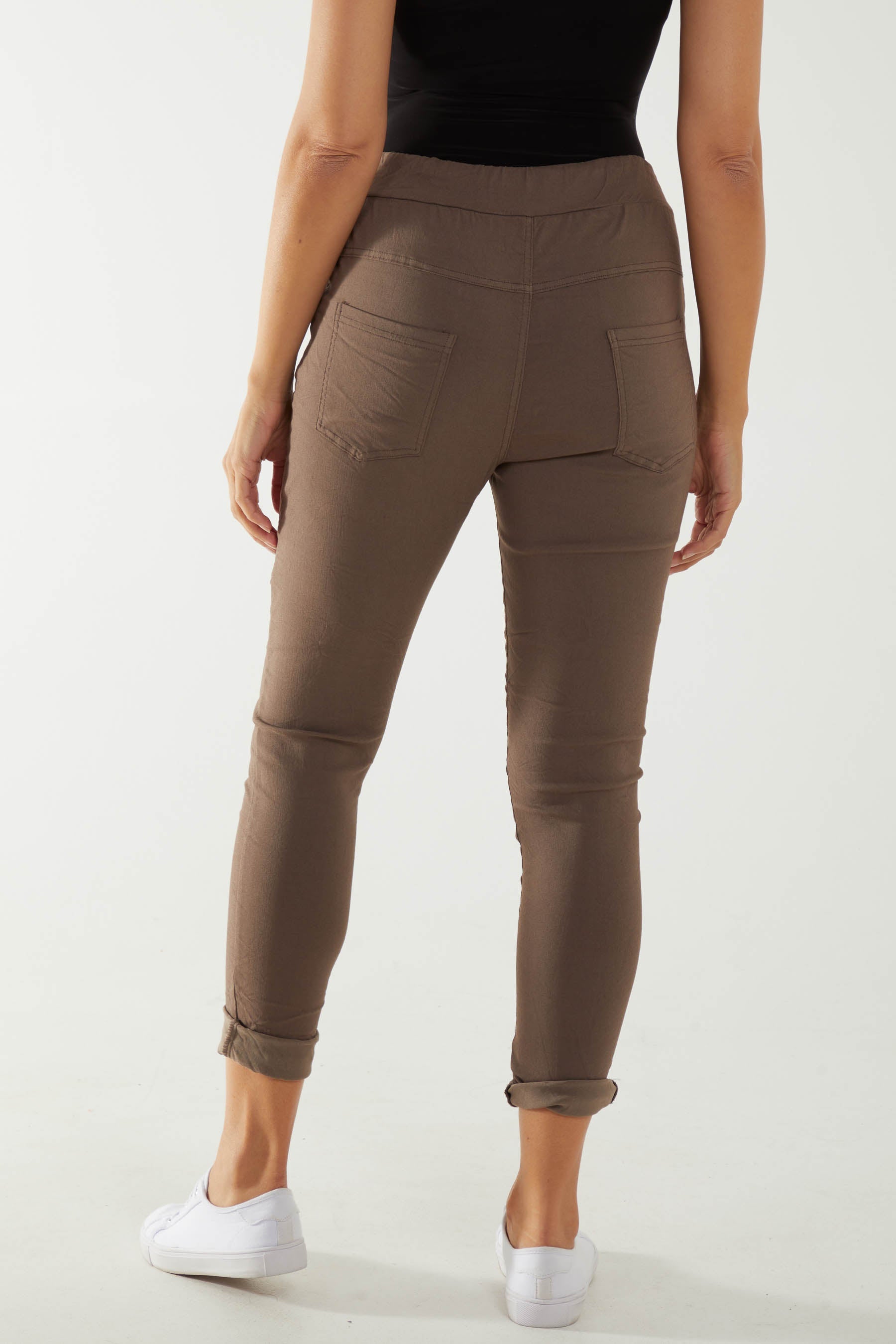 Magic Drawstring Pockets Crushed Trouser Trousers WearAll