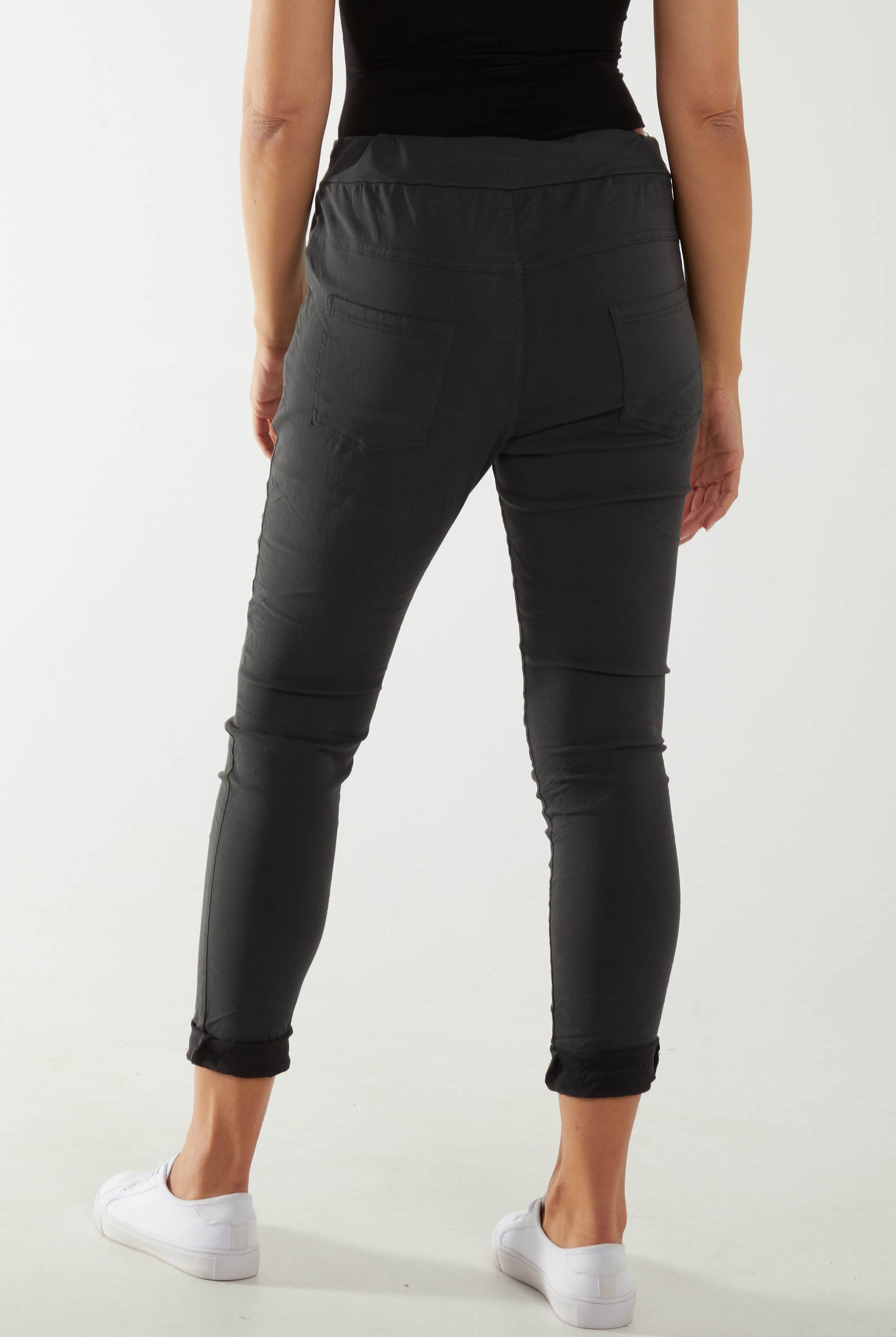 Magic Drawstring Pockets Crushed Trouser Trousers WearAll