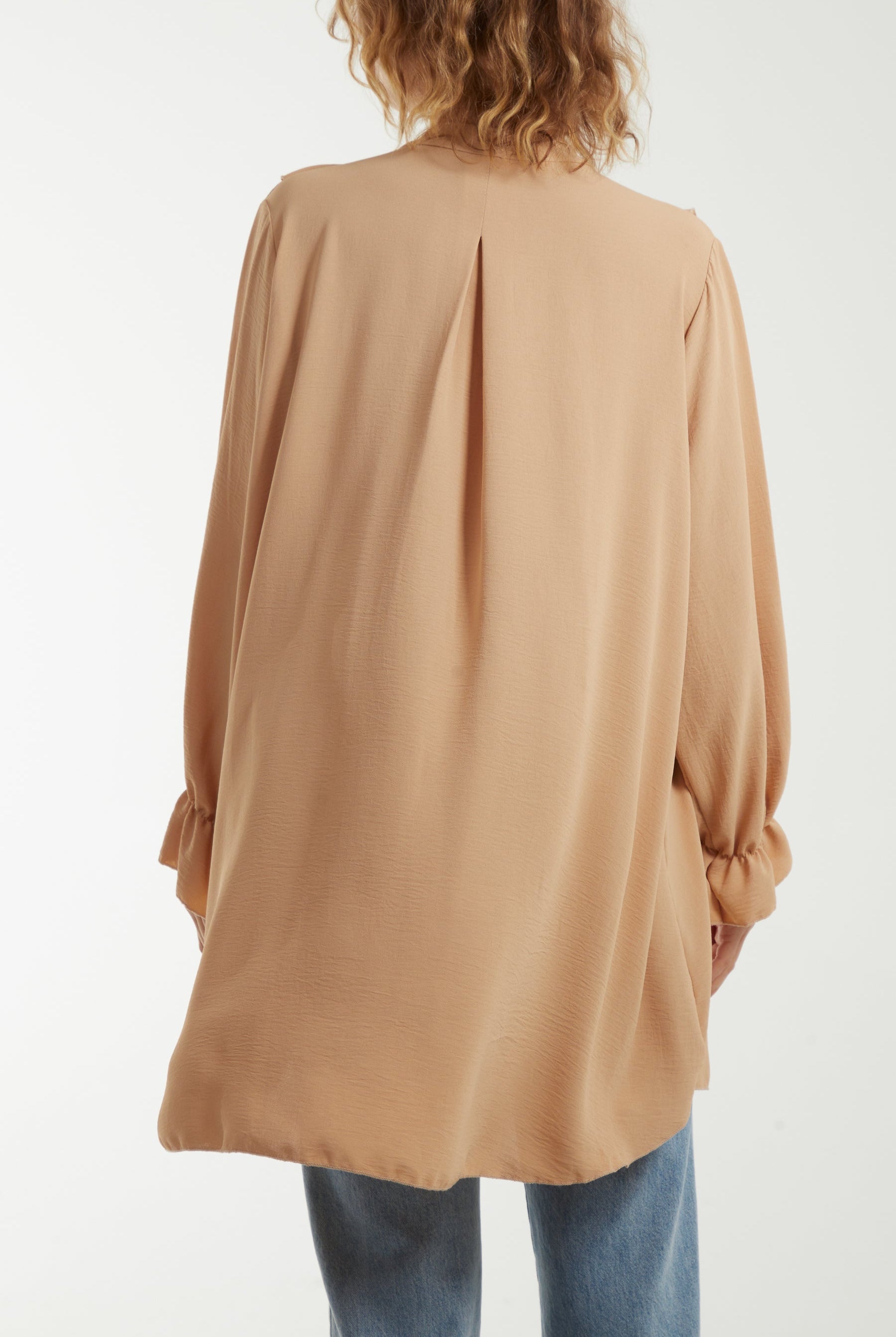 Flounce Poly Crepe Oversized Shirt TOPMF2 WearAll