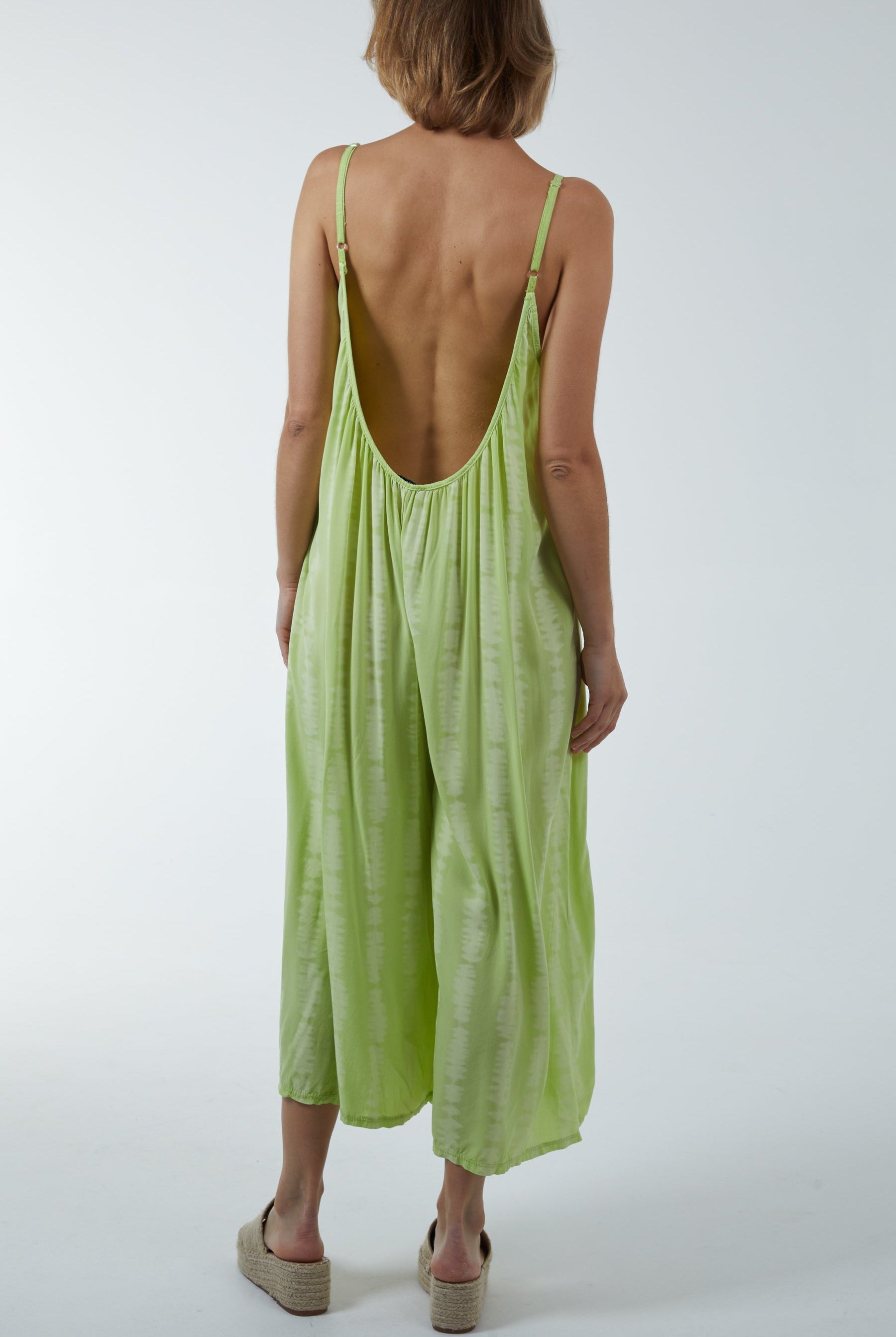 Adjustable Strap Relaxed Fit Tie Dye Jumpsuit Dresses WearAll