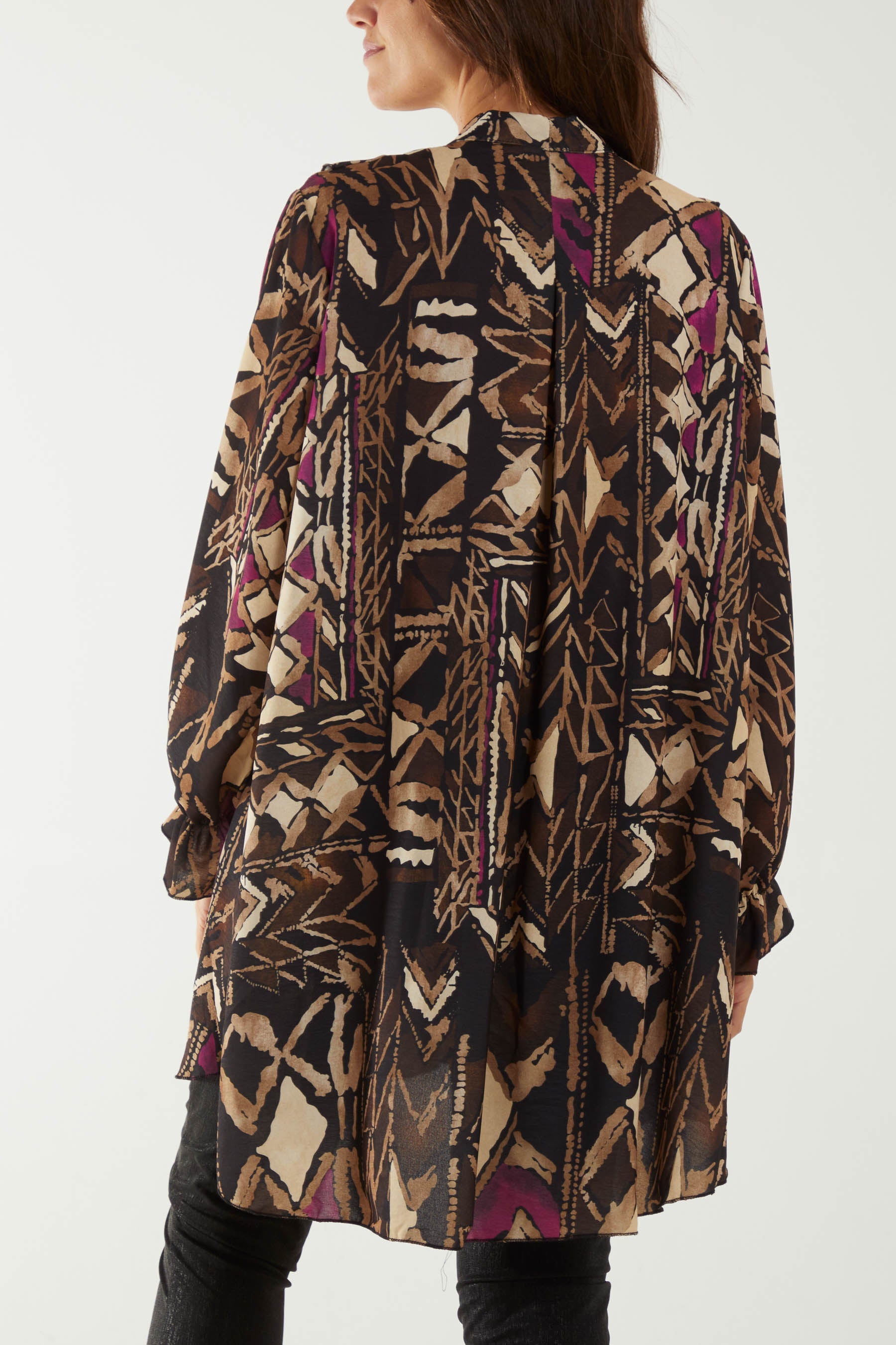 Tribal Print Ruffle Blouse Dresses WearAll