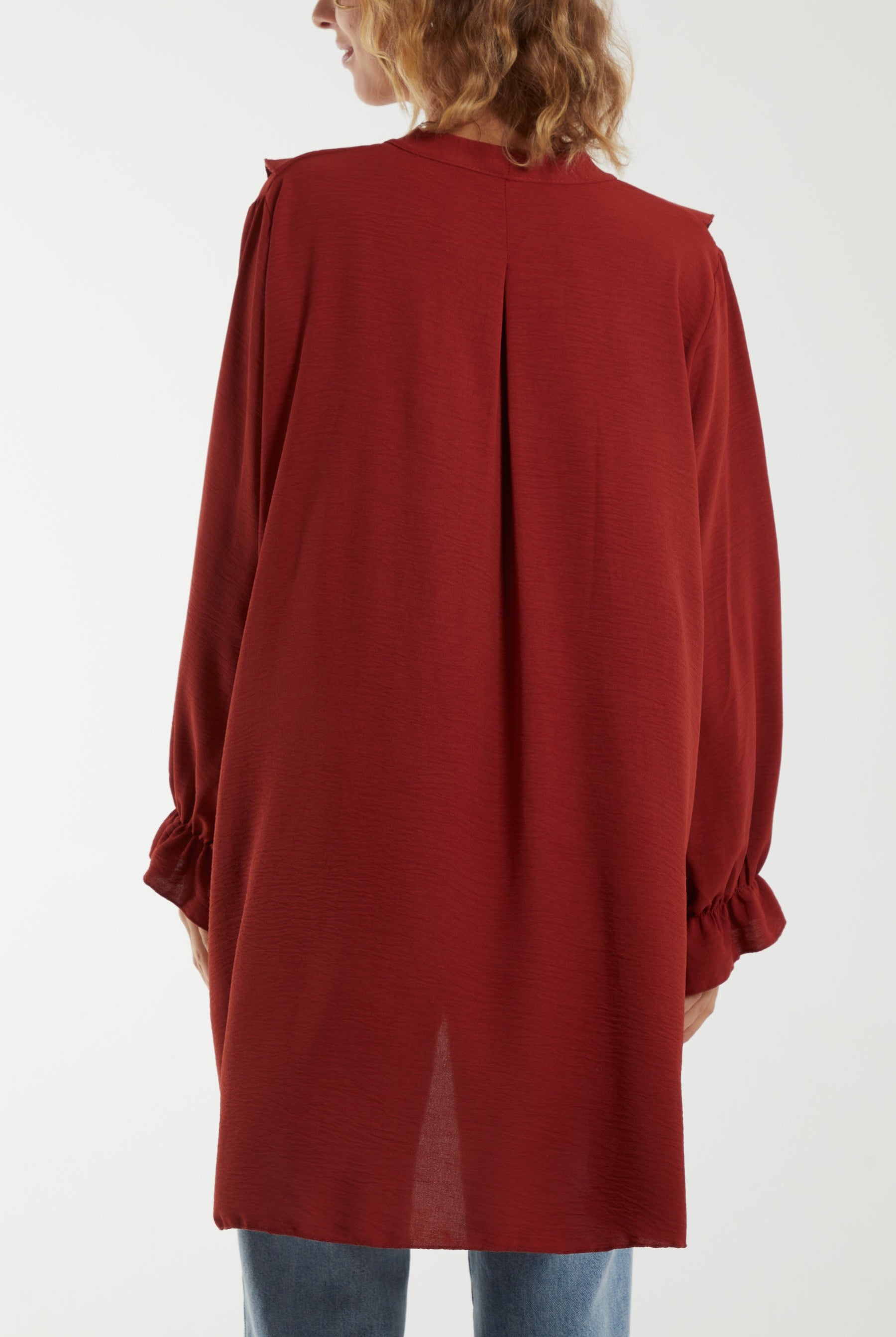 Flounce Poly Crepe Oversized Shirt TOPMF2 WearAll