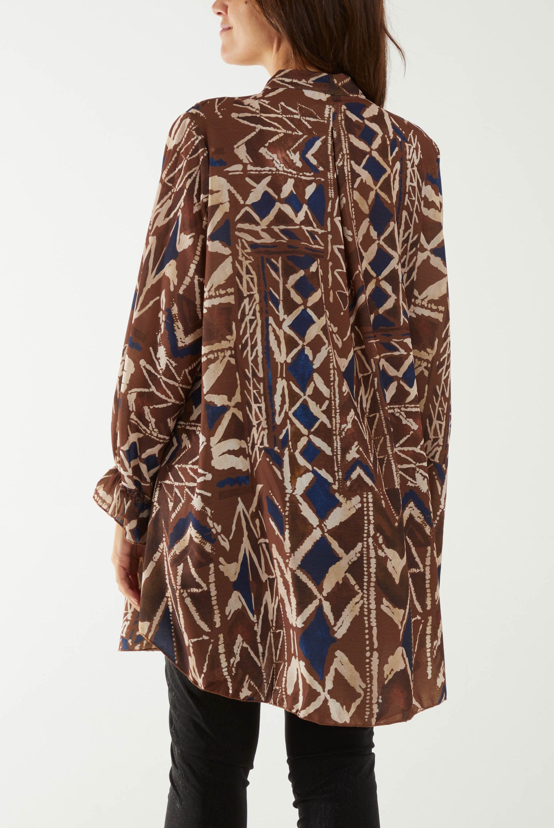 Tribal Print Ruffle Blouse Dresses WearAll