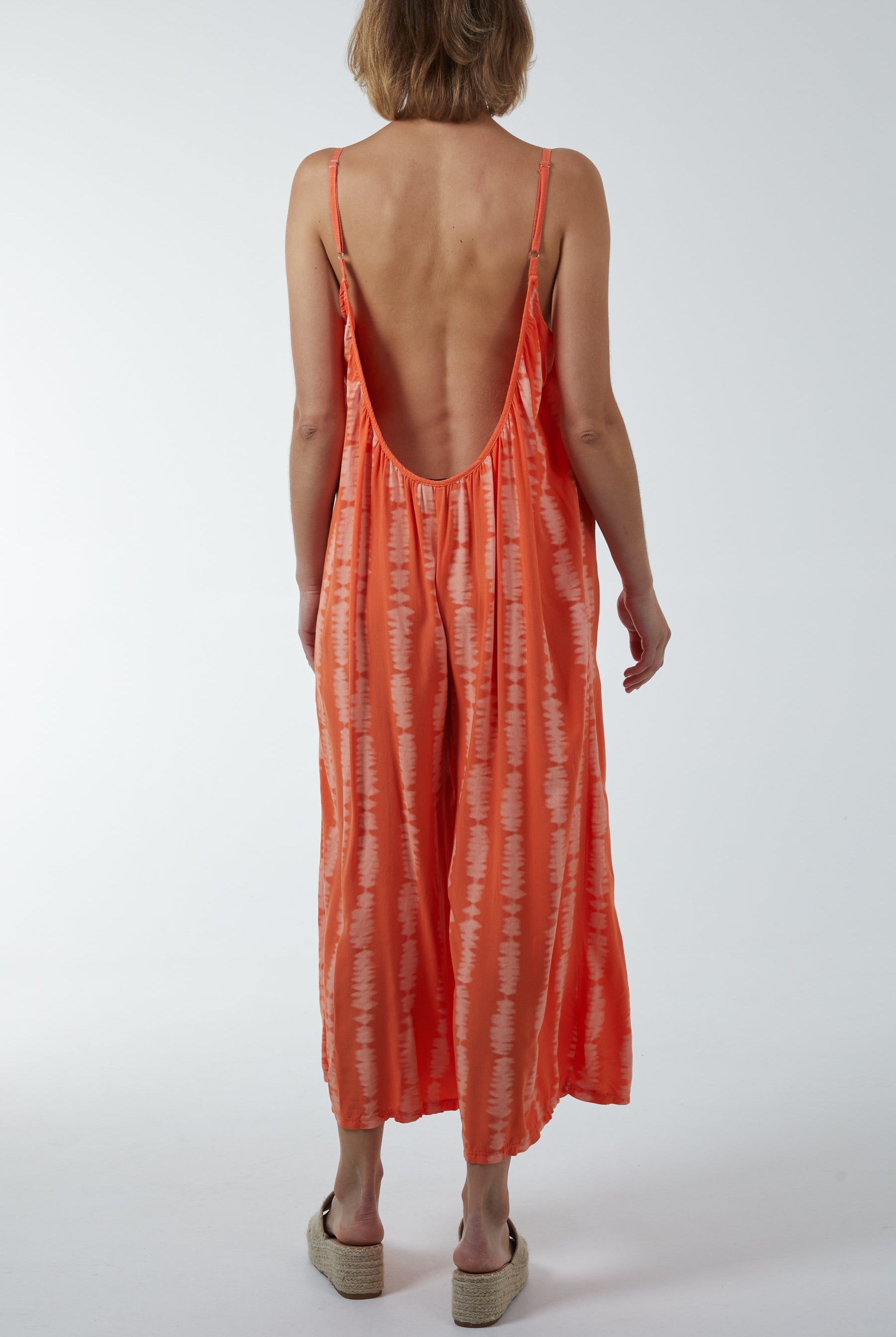 Adjustable Strap Relaxed Fit Tie Dye Jumpsuit Dresses WearAll
