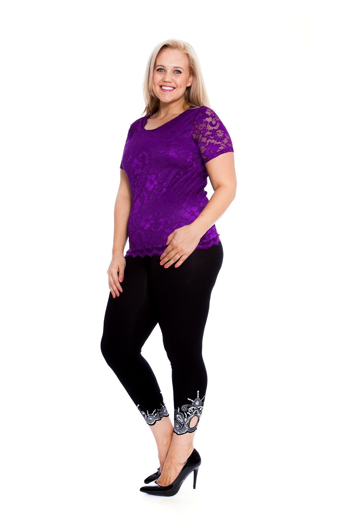 Lace Lined Scallop Edge T-Shirt Top Tops WearAll