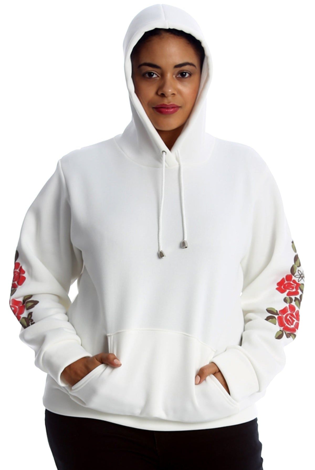 Embroidered Pouch Pocket Sweatshirt Tops WearAll