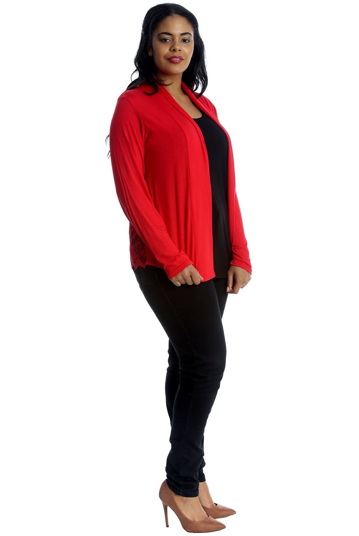 Floral Lace Back Cardigan Open Top cardigan WearAll