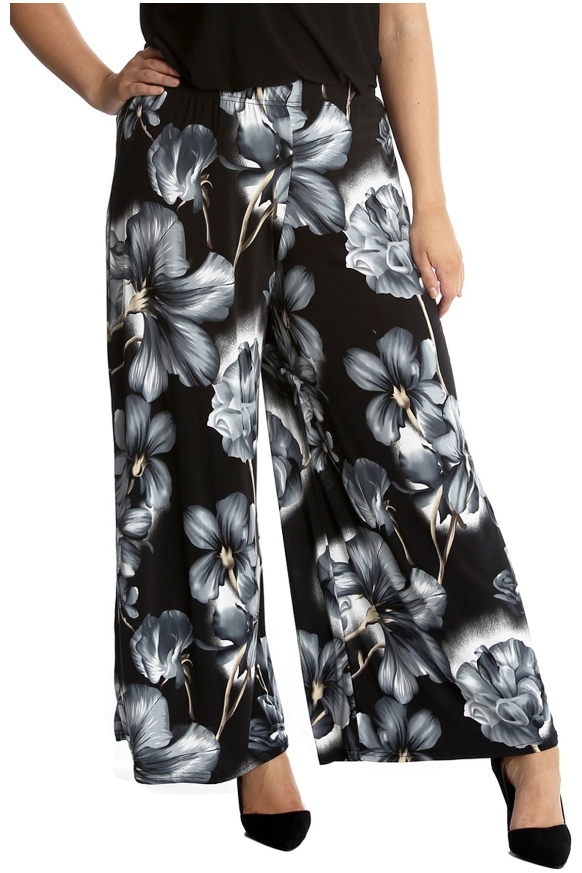 Plus Size Floral Print Palazzo Trouser Palazzo WearAll