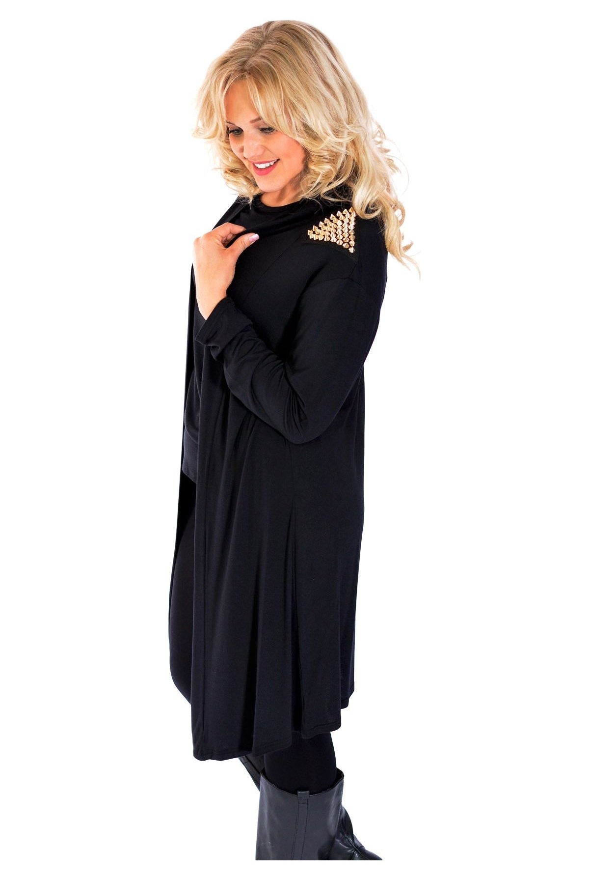 Plus Size Long Sleeve Spike Maxi Cardigan Maxi Cardigan WearAll