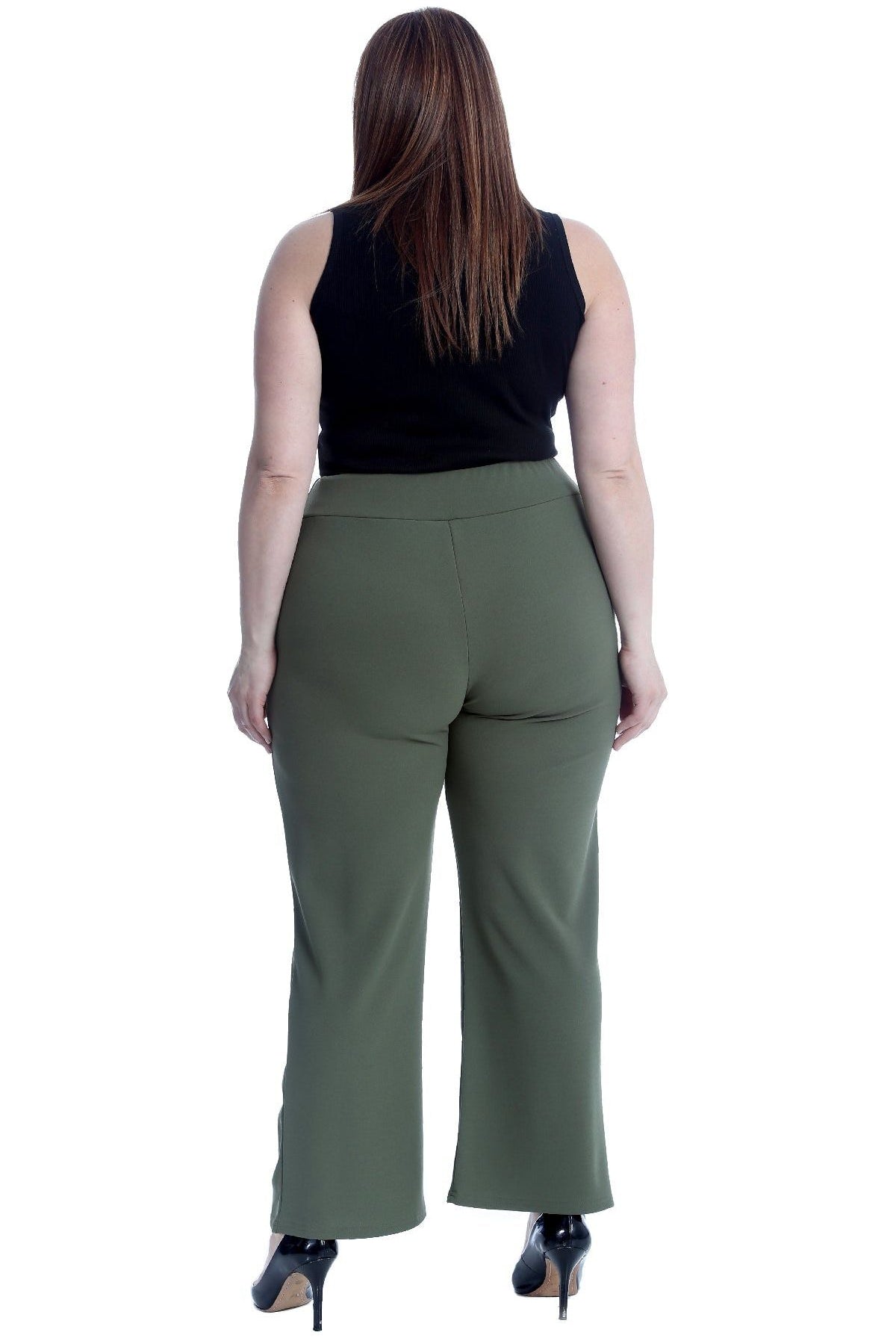 Plus Button Embellished Pocket Palazzo Trousers Trousers WearAll