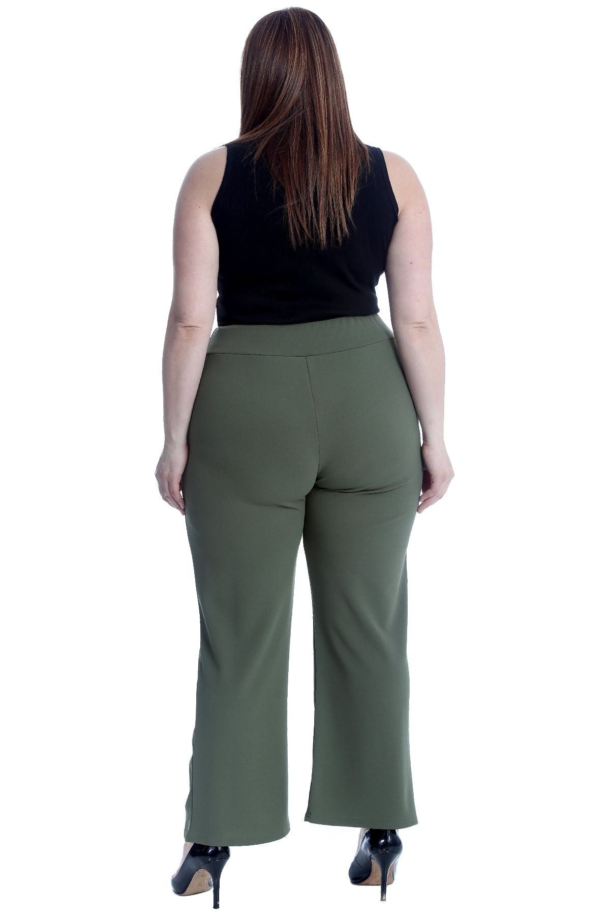 Plus Button Embellished Pocket Palazzo Trousers Trousers WearAll