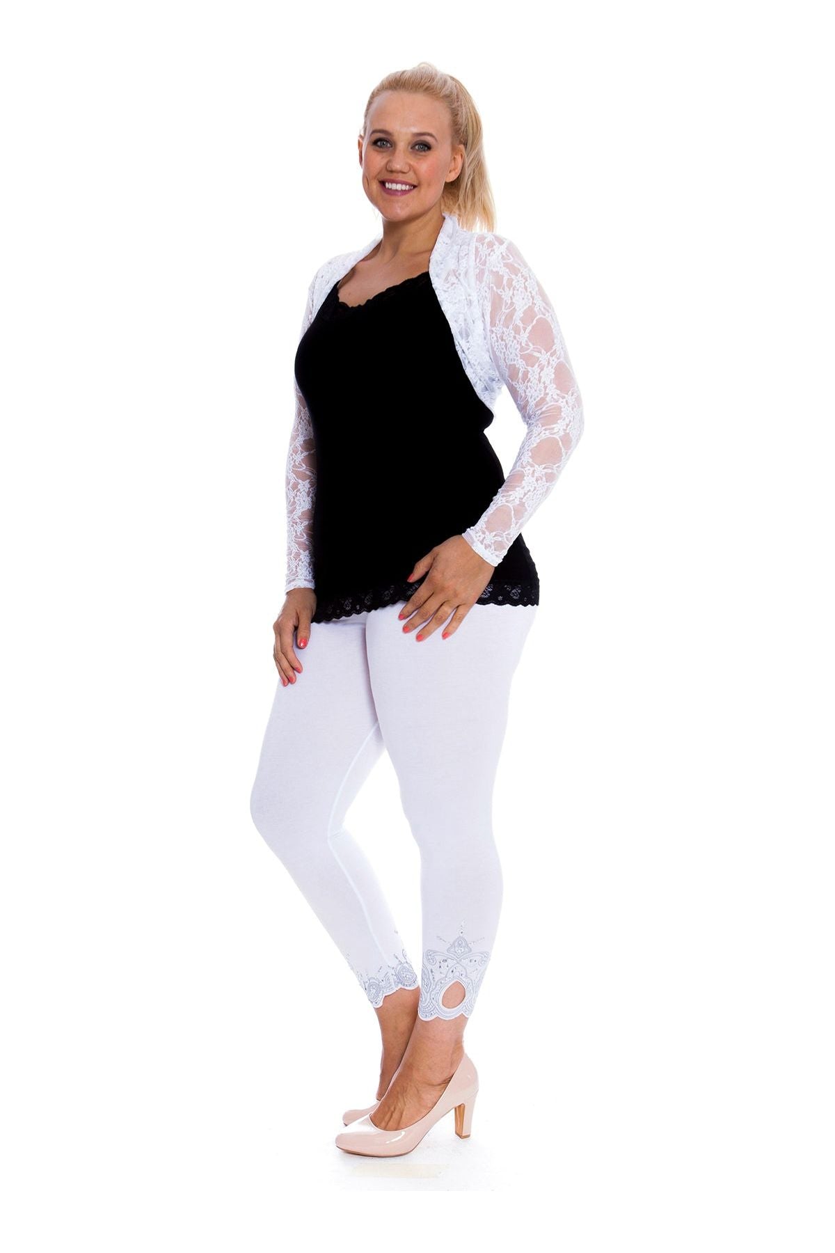 Plus Size Cropped Lace Bolero Shrug Tops WearAll