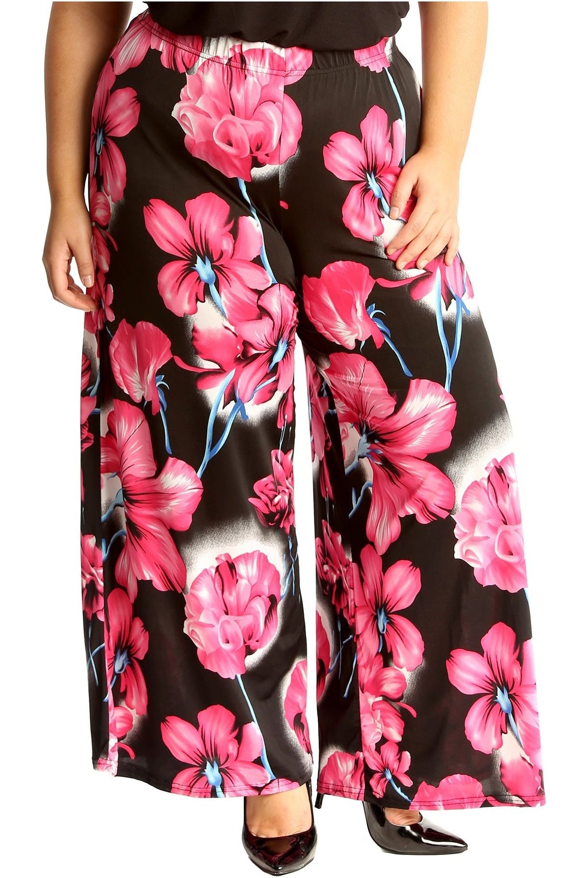 Plus Size Floral Print Palazzo Trouser Palazzo WearAll