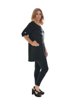 Cat With Hat Stud 2 Button Top Apparel & Accessories WearAll