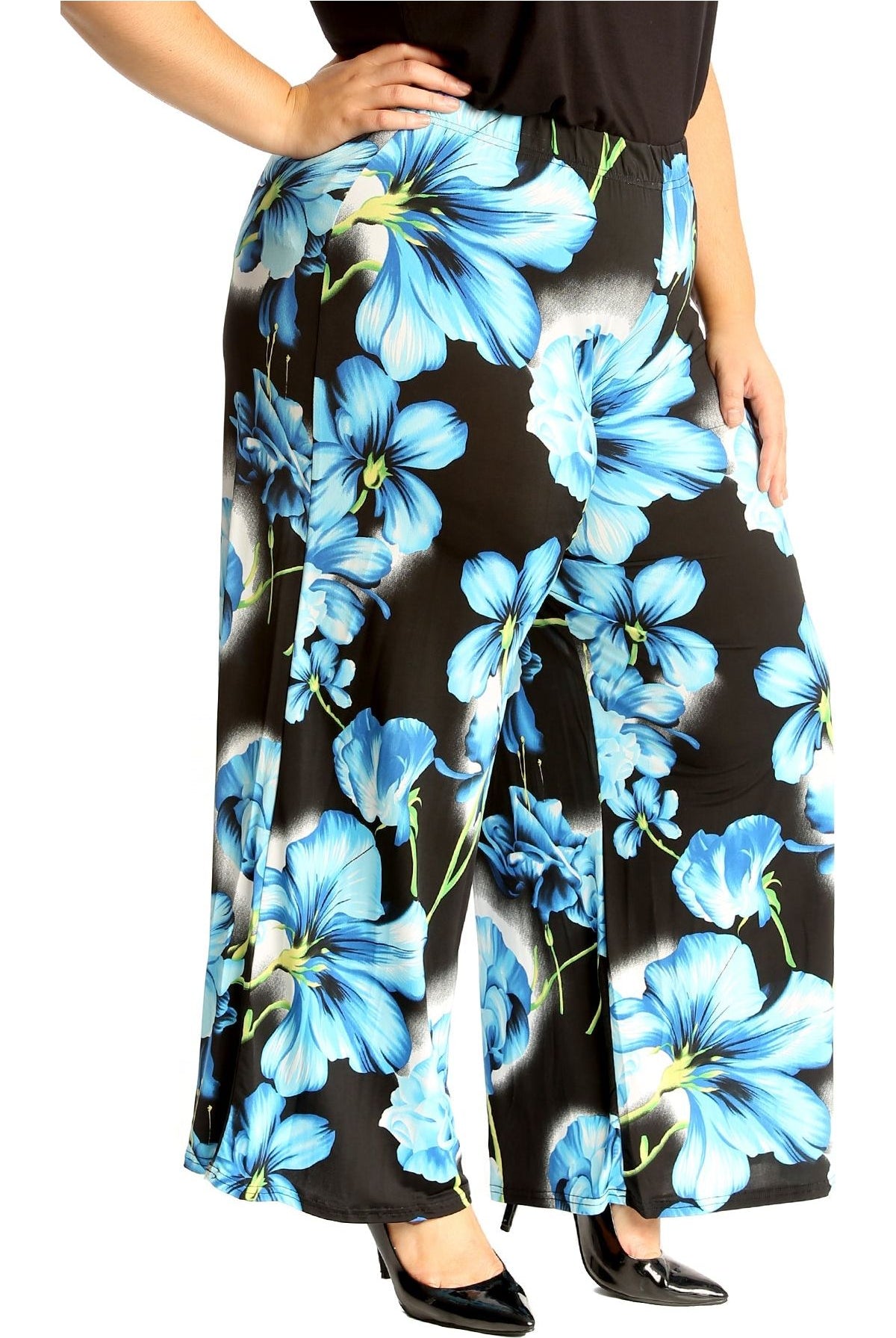 Plus Size Floral Print Palazzo Trouser Palazzo WearAll