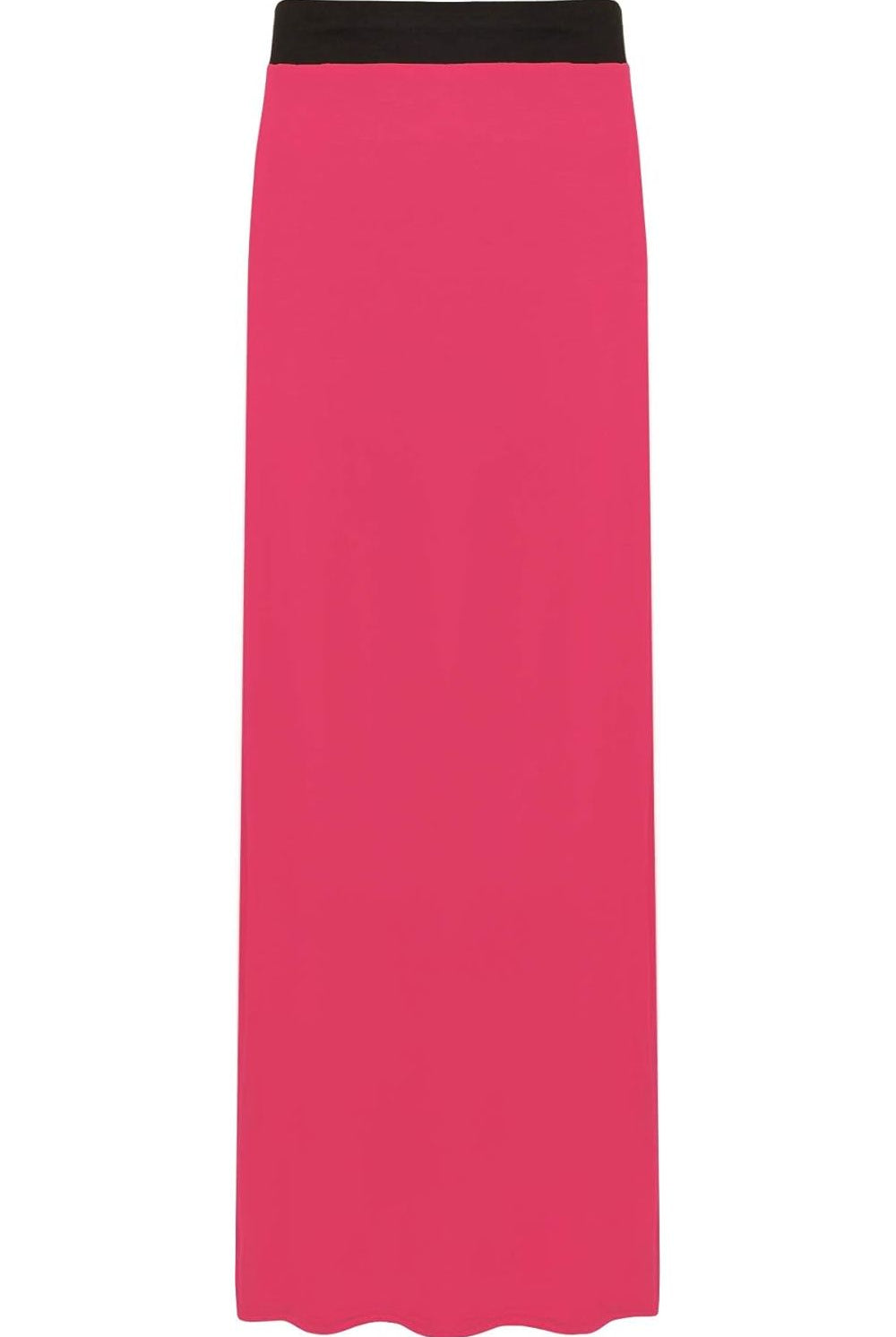 Elasticated Waist Long Maxi Skirt – Plus Size Pencil Style Skirt WearAll Cerise 16-18