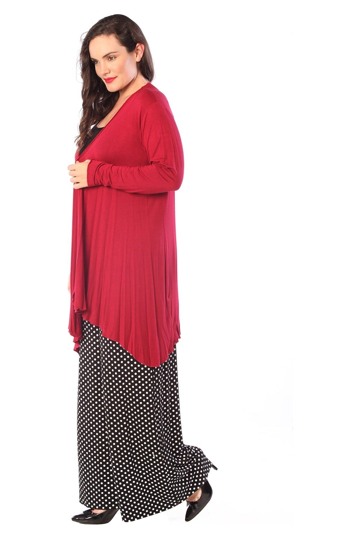 Open Front Hanky Hem Longsleeve Cardigan cardigan WearAll