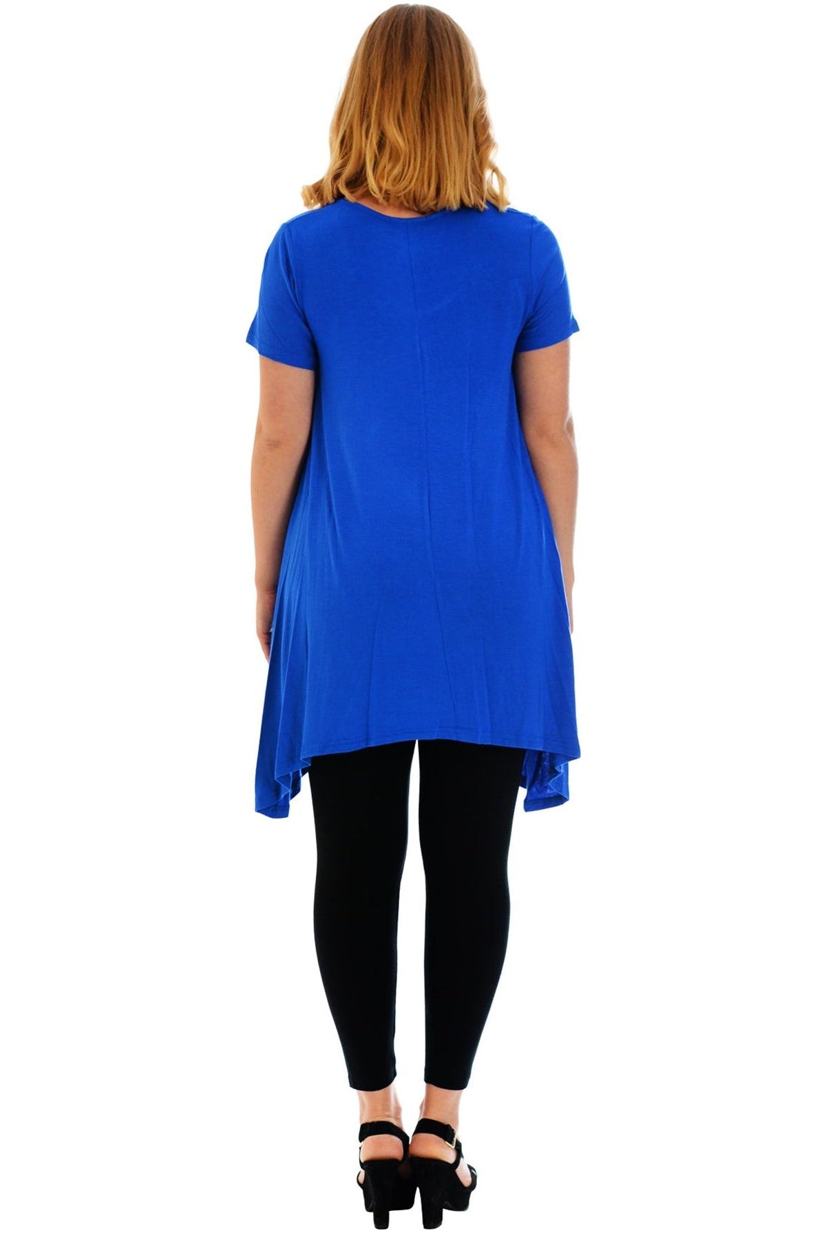 Studded Fur Cat Hanky Hem Short Sleeve Top Apparel & Accessories WearAll