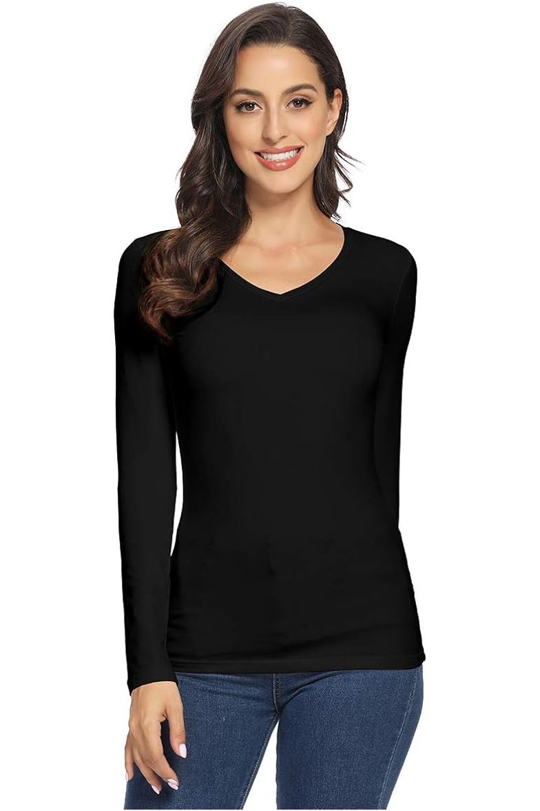Plus Size Long Sleeve V Neck Top Tops WearAll