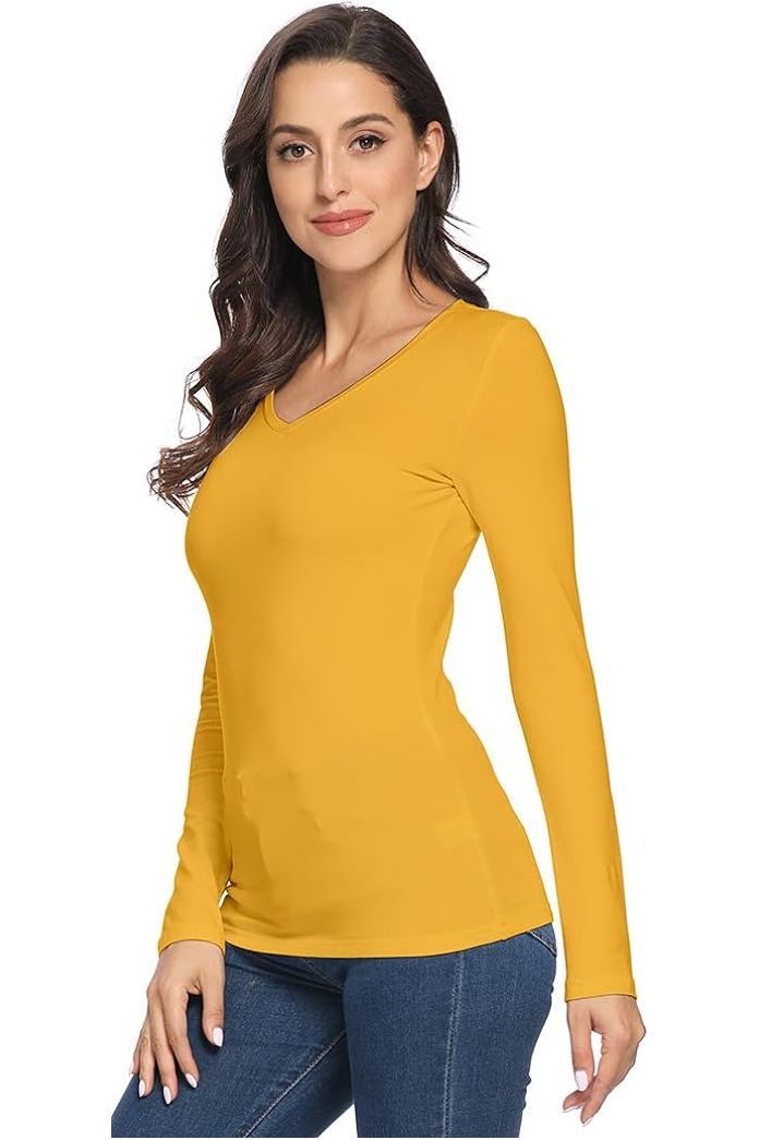 Plus Size Long Sleeve V Neck Top Tops WearAll