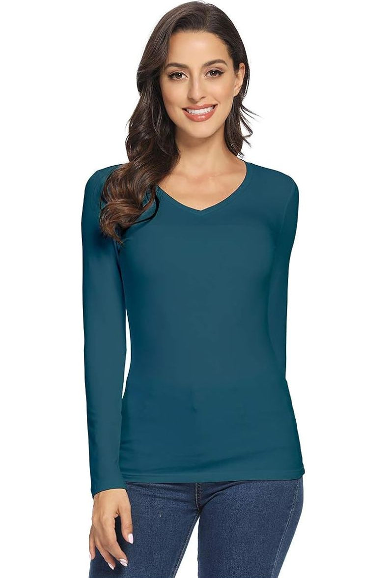 Long Sleeve V Neck Top Tops WearAll