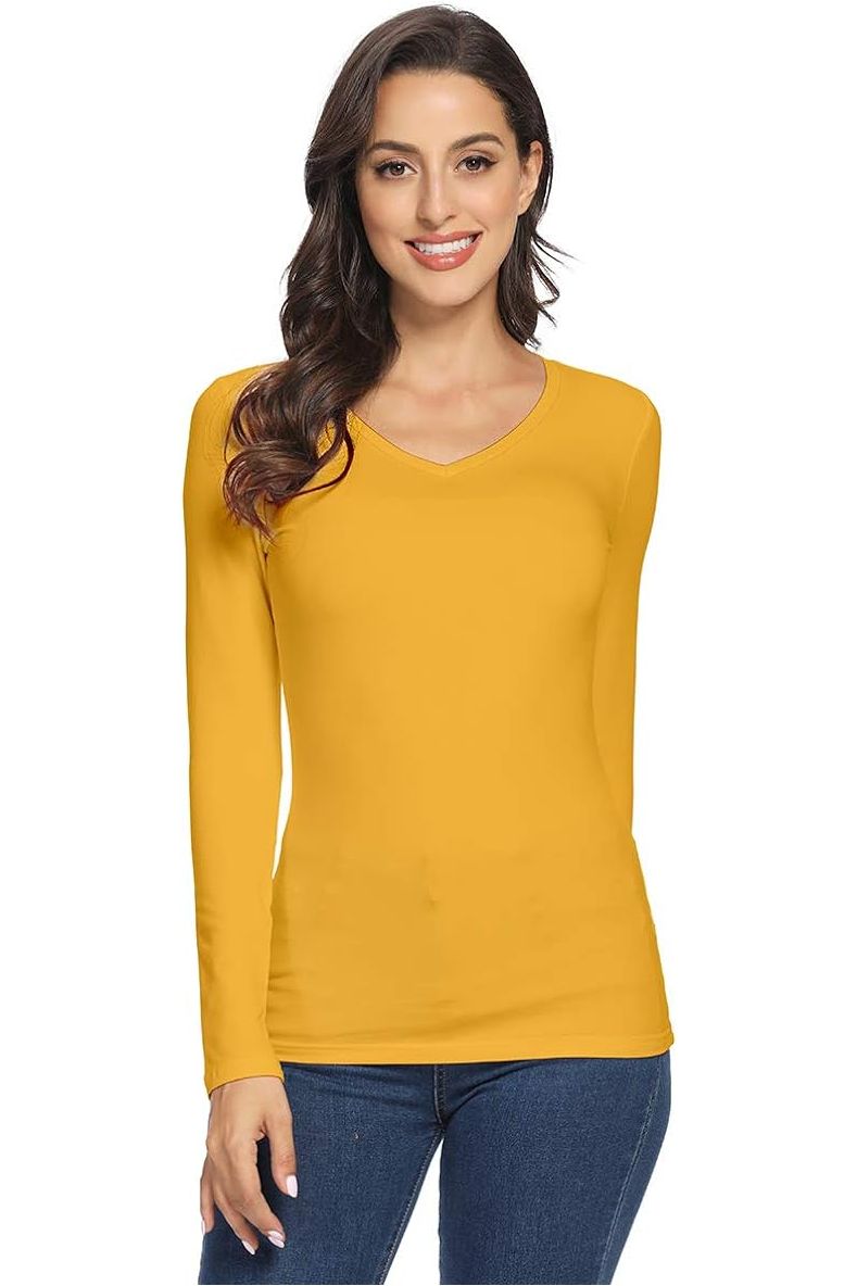 Long Sleeve V Neck Top Tops WearAll
