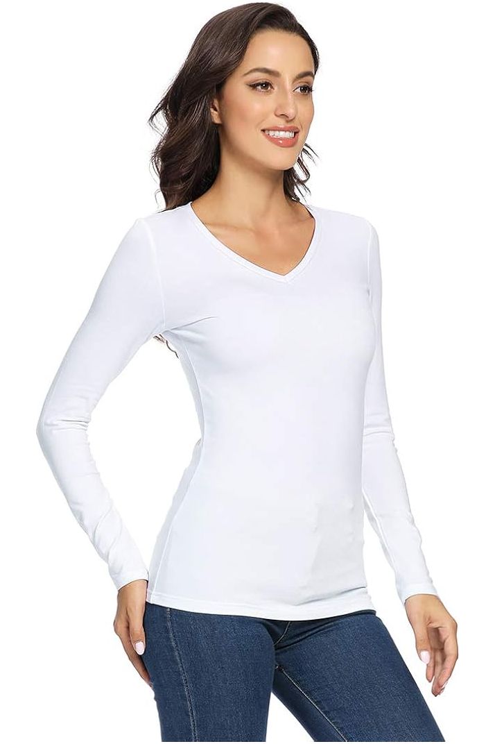 Long Sleeve V Neck Top Tops WearAll