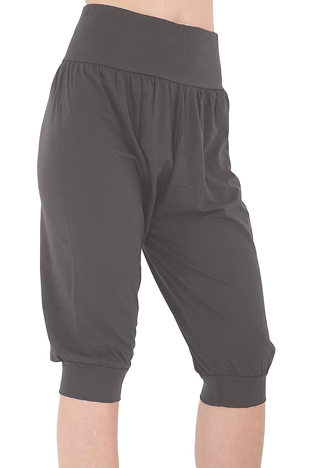 Cropped Harem Trousers Trousers WearAll Charcoal 8-10