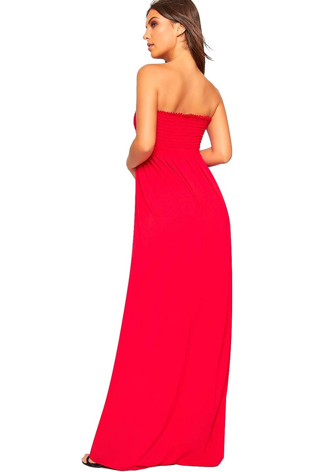 Strapless Sheering Maxi Dress Maxi Cardigan WearAll