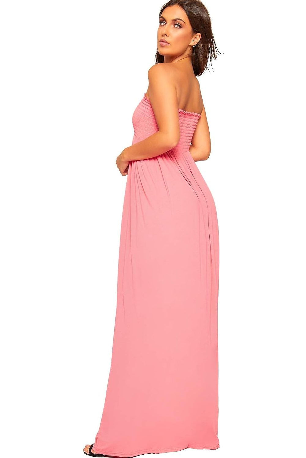 Strapless Sheering Maxi Dress Maxi Cardigan WearAll