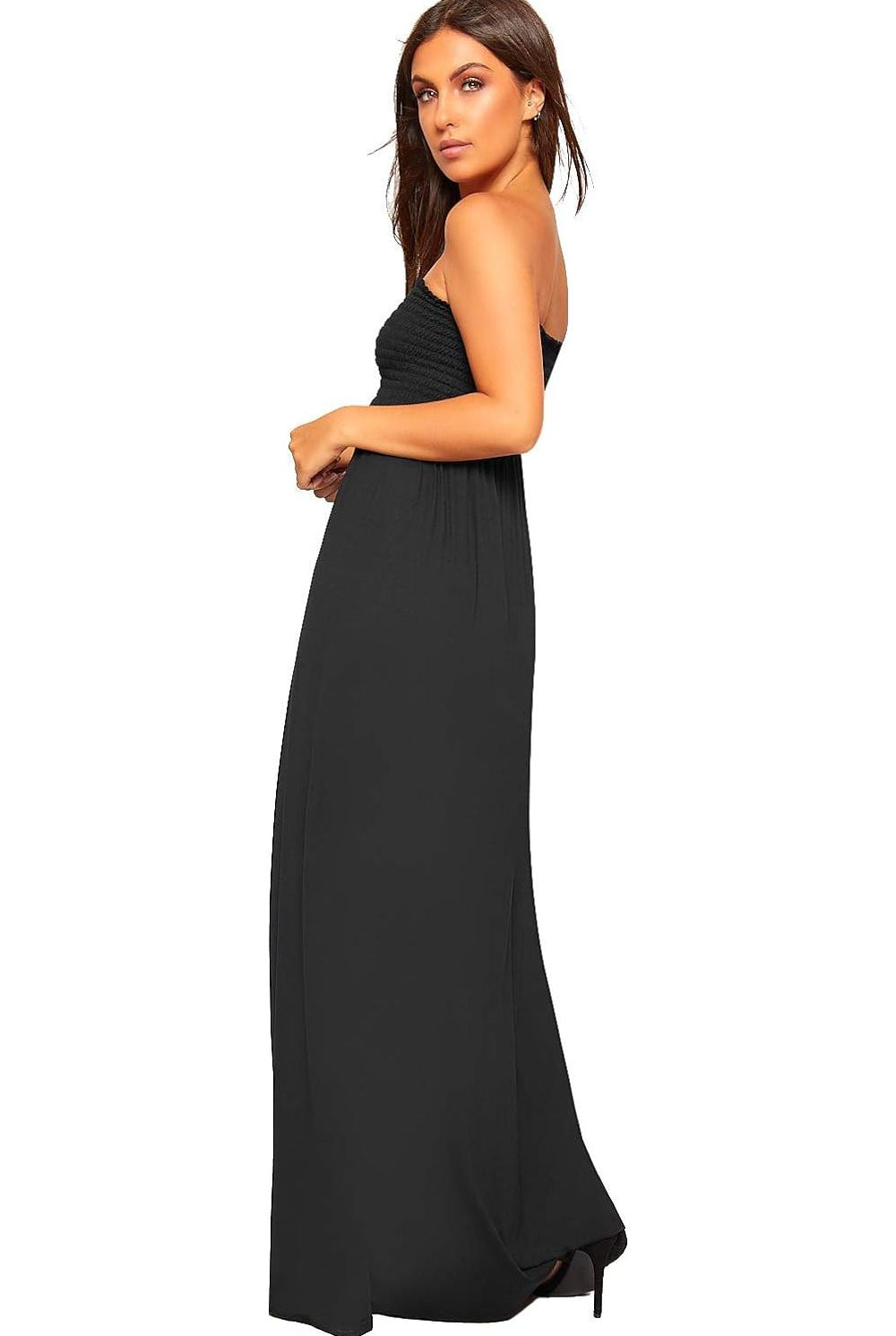 Strapless Sheering Maxi Dress Maxi Cardigan WearAll