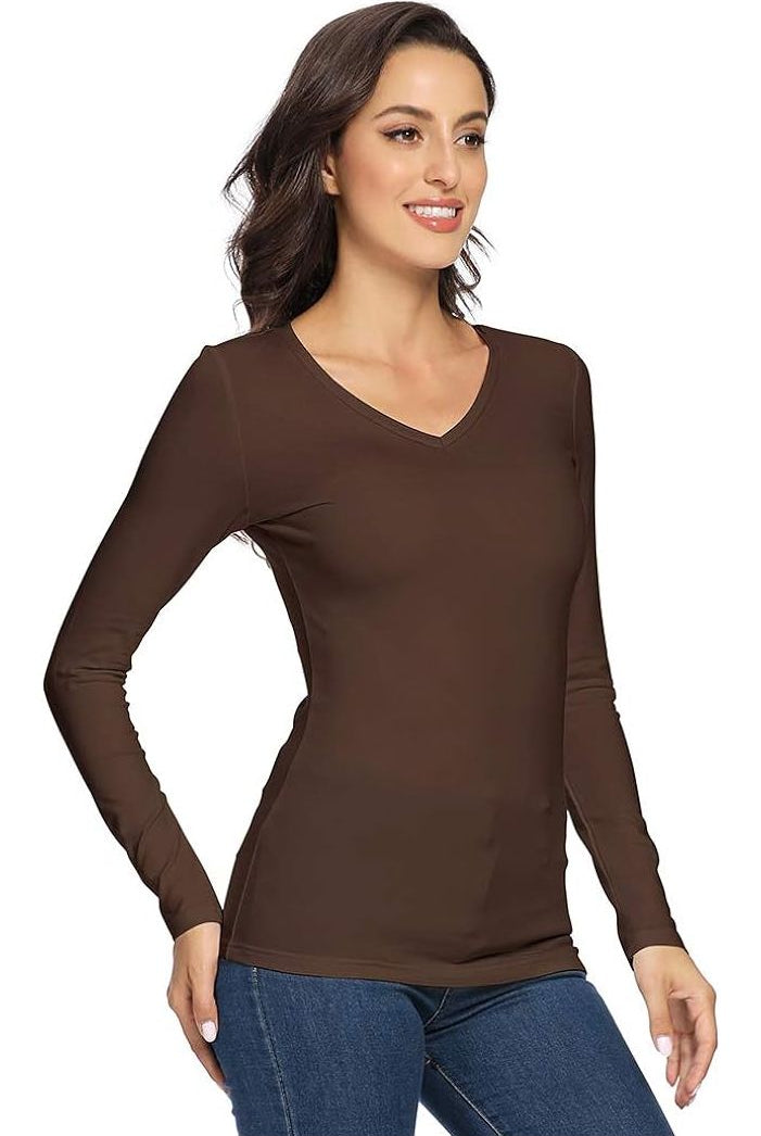 Plus Size Long Sleeve V Neck Top Tops WearAll