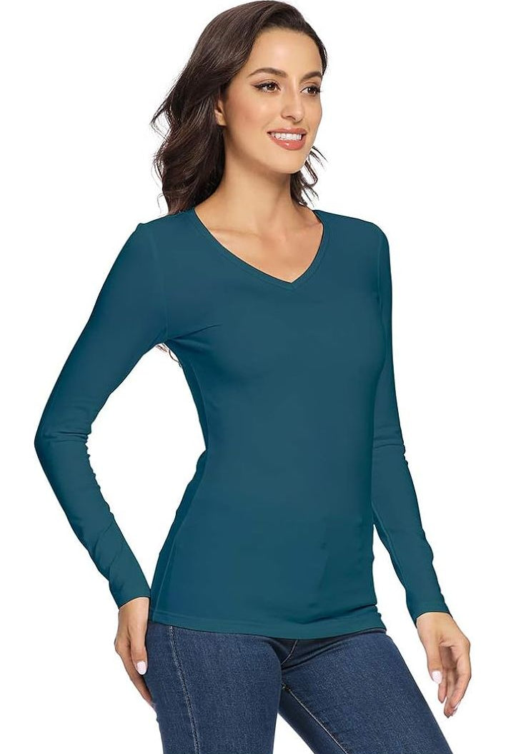 Plus Size Long Sleeve V Neck Top Tops WearAll