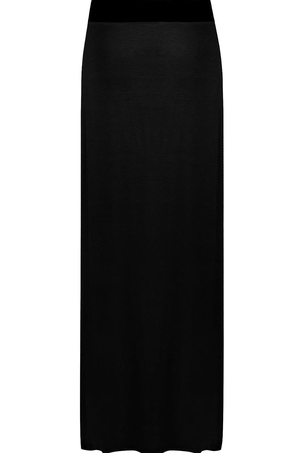 Pencil Long Maxi Skirt Elasticated Waist Skirt WearAll