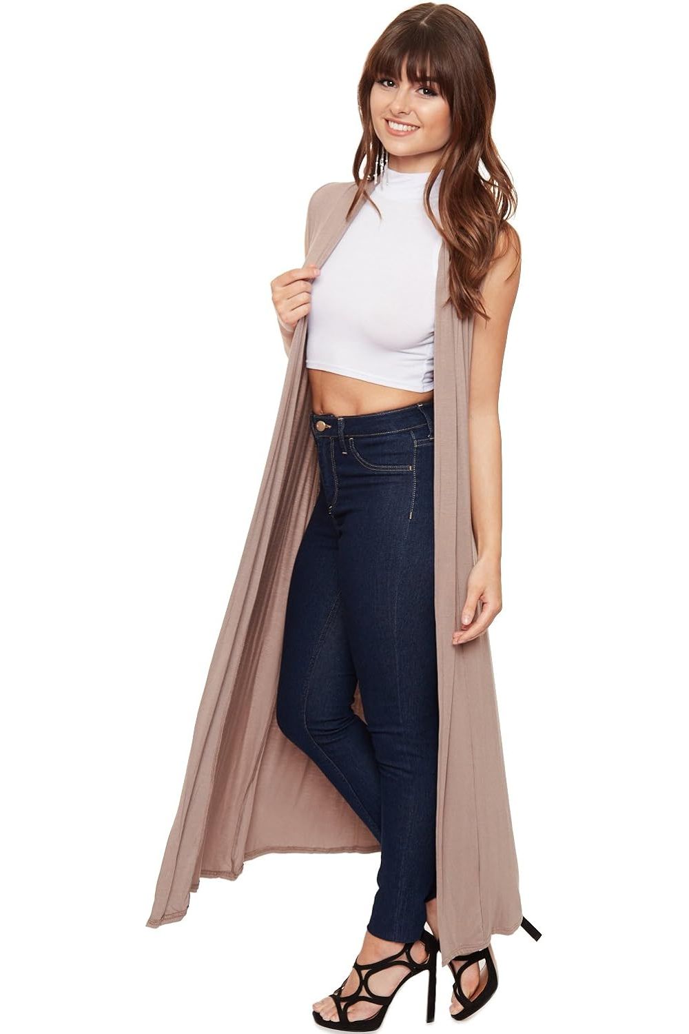 Plus Size Sleeveless Maxi Cardigan Maxi Cardigan WearAll