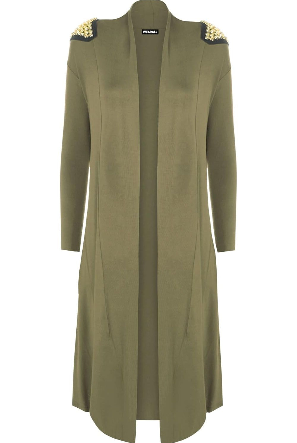 Long Sleeve Spike Maxi Cardigan Maxi Cardigan WearAll Green 12-14