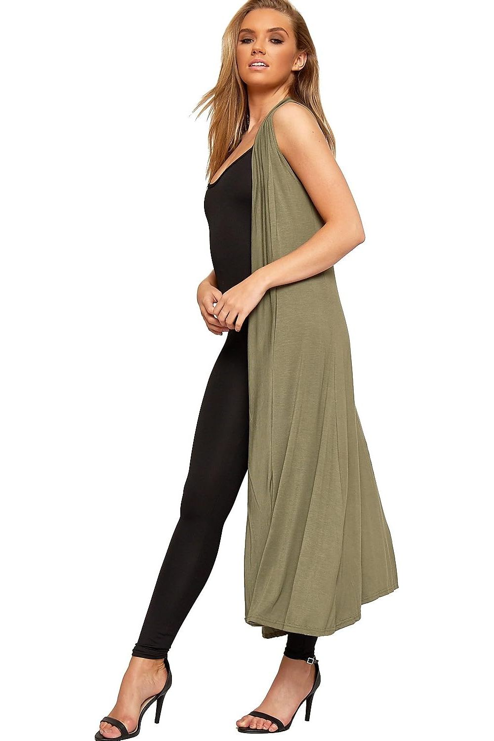 Plus Size Sleeveless Maxi Cardigan Maxi Cardigan WearAll