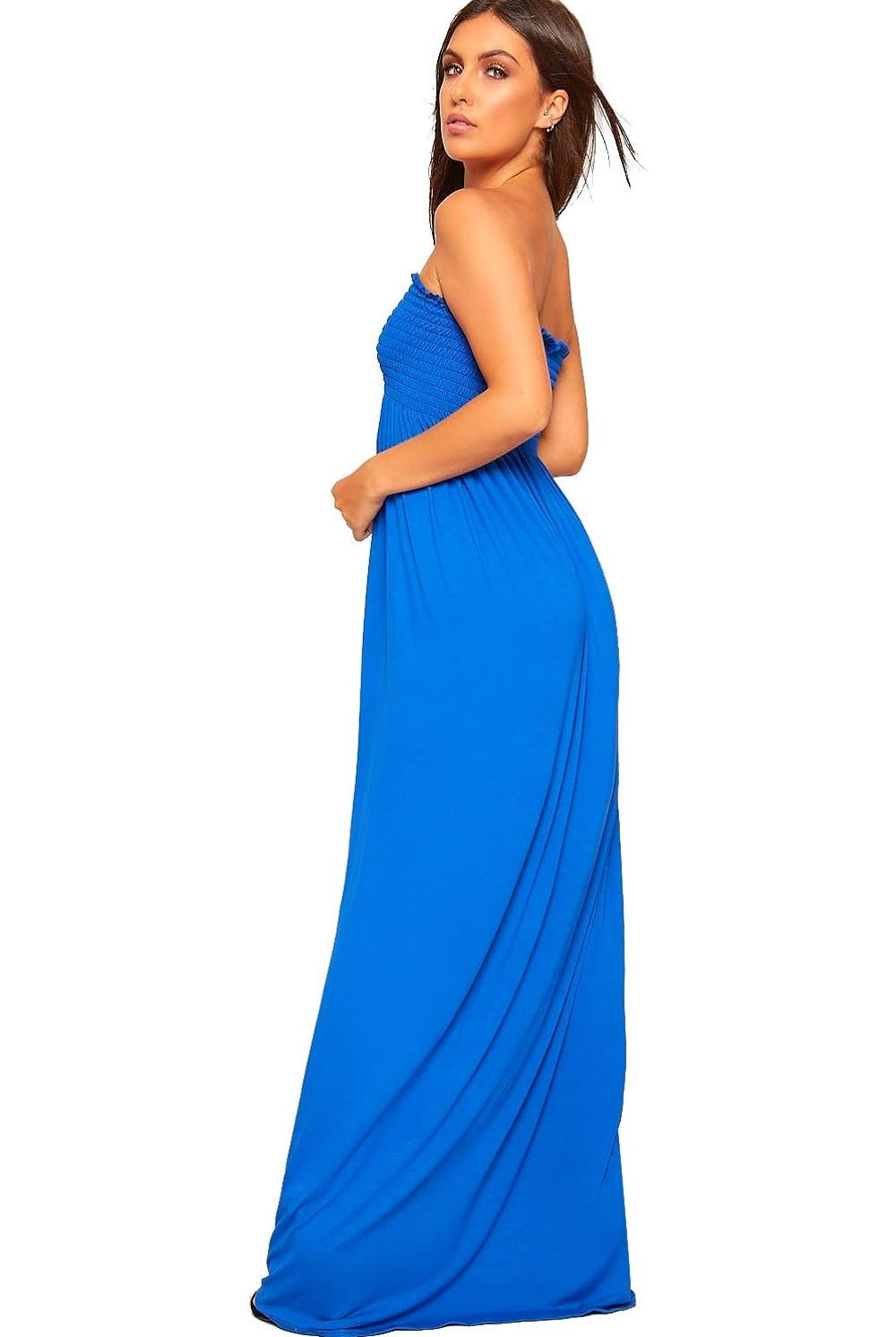 Strapless Sheering Maxi Dress Maxi Cardigan WearAll